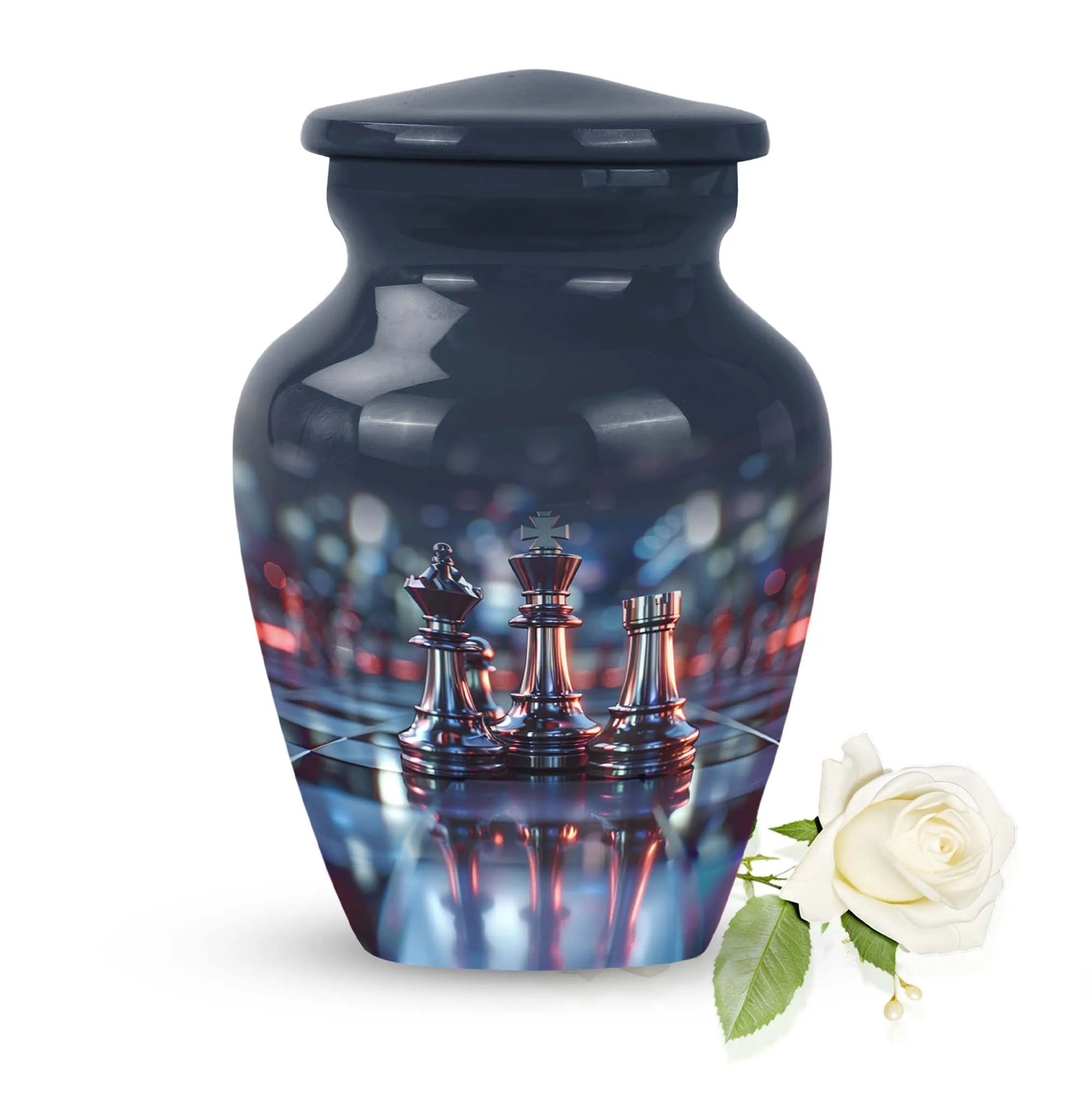 Chess-tribute Legacy Urn: Emblem of Memory Cremation Keeper