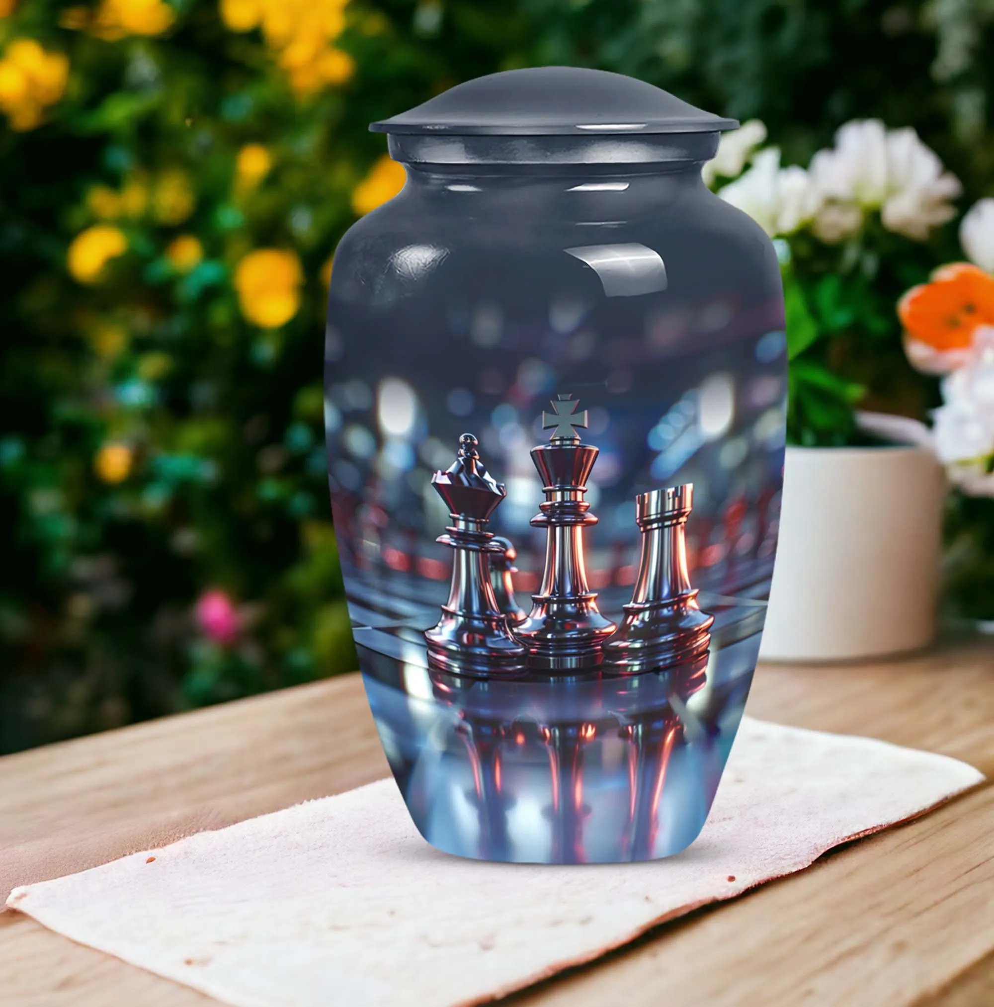Chess-tribute Legacy Urn: Emblem of Memory Cremation Keeper