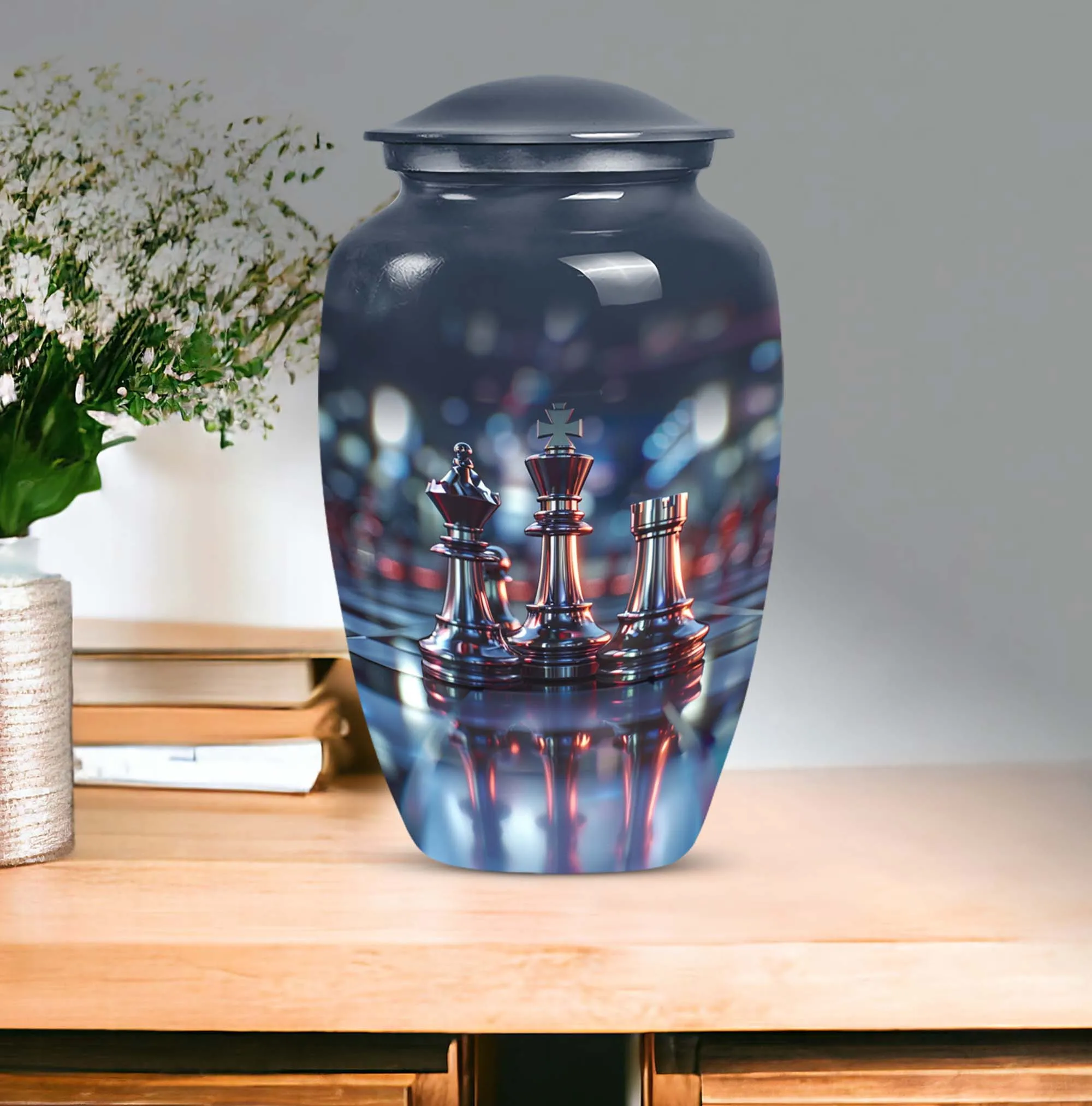 Chess-tribute Legacy Urn: Emblem of Memory Cremation Keeper