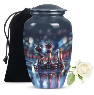 Chess-tribute Legacy Urn: Emblem of Memory Cremation Keeper