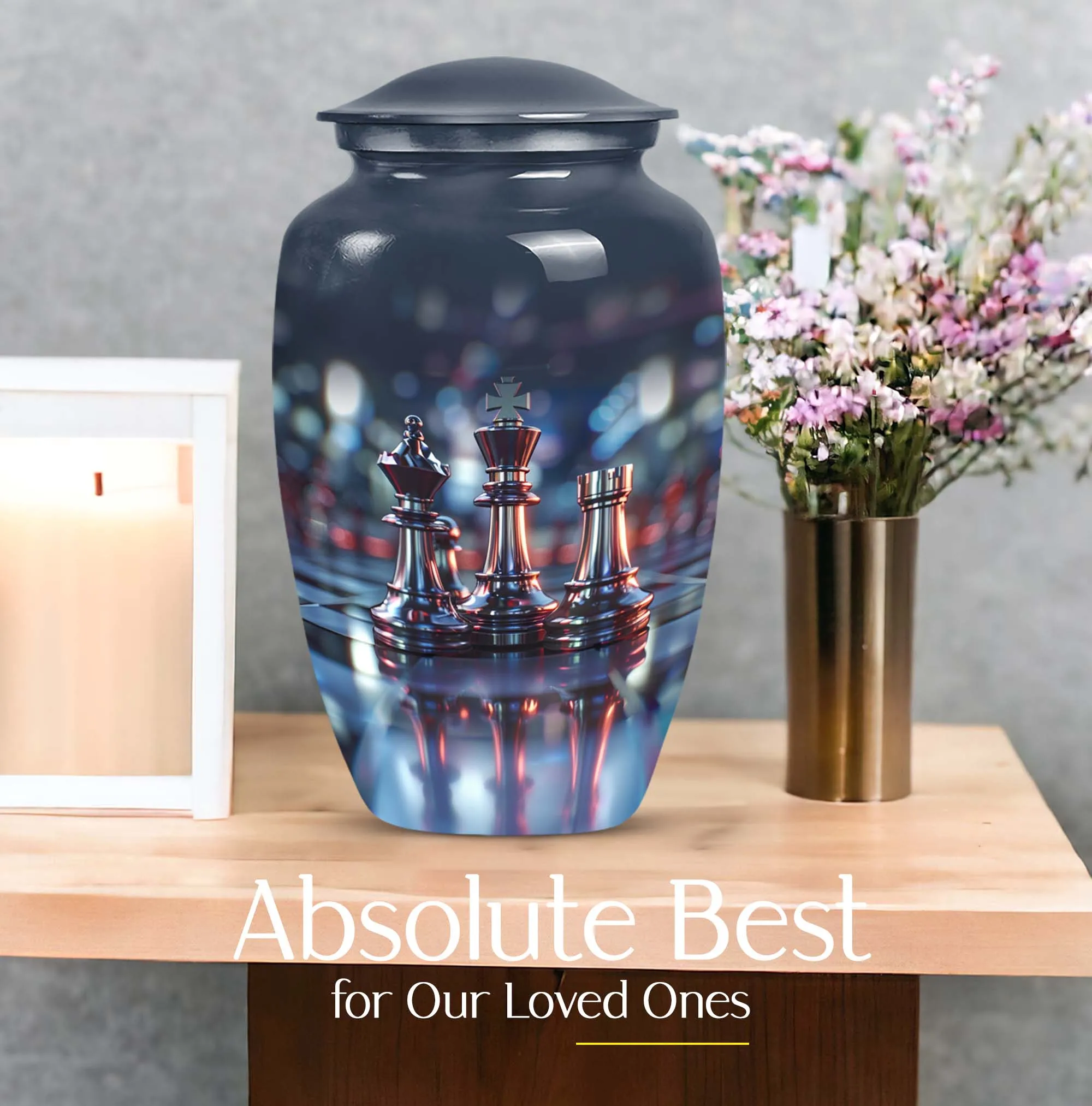 Chess-tribute Legacy Urn: Emblem of Memory Cremation Keeper