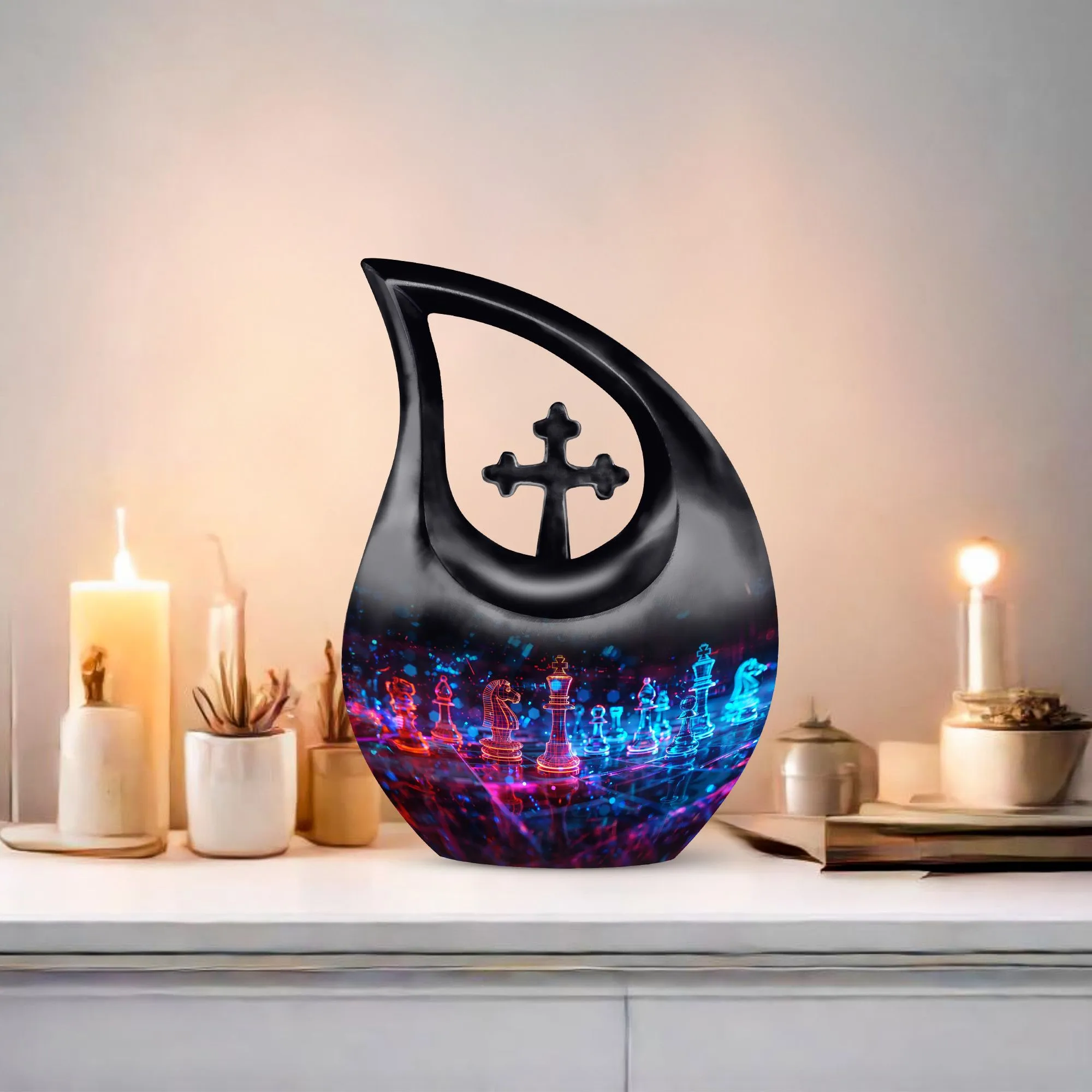 Chess Urn for Ashes - Extra Large Cremation Urn For Human Ashes