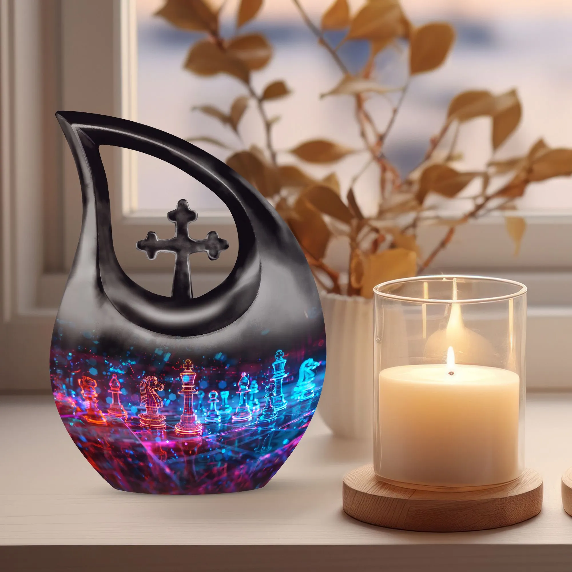 Chess Urn for Ashes - Extra Large Cremation Urn For Human Ashes