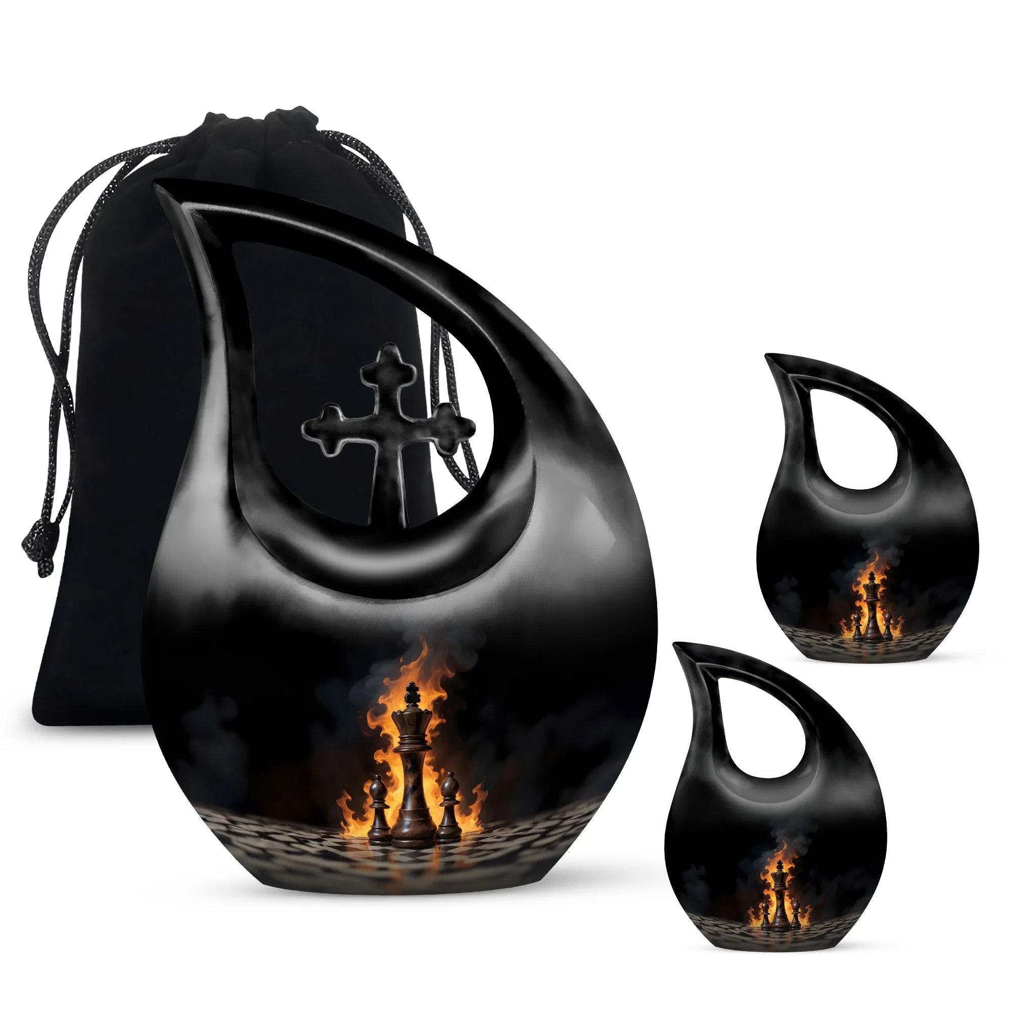 Chess Urn: Little Cremation Memorial Keepsake Urn for Adults