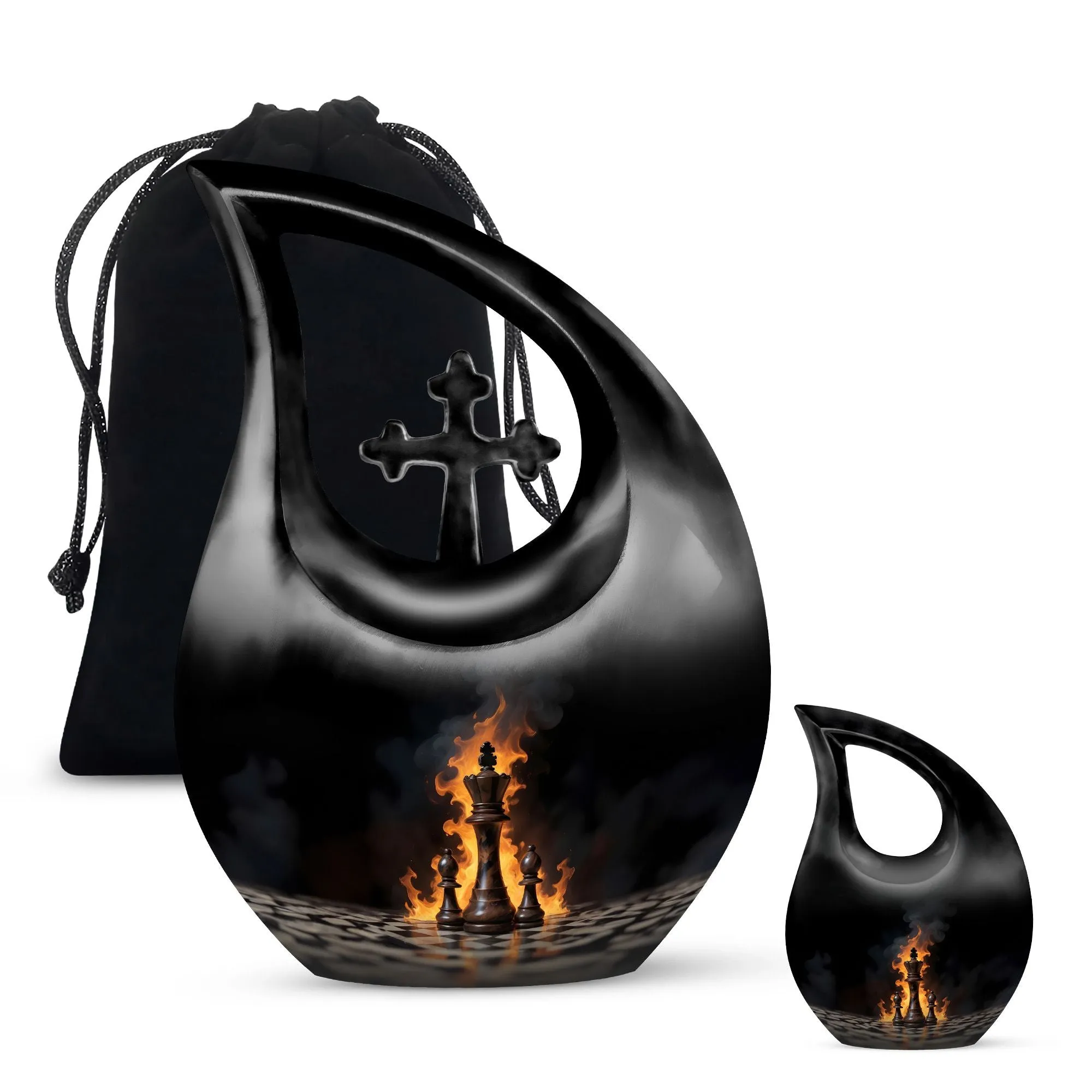Chess Urn: Little Cremation Memorial Keepsake Urn for Adults