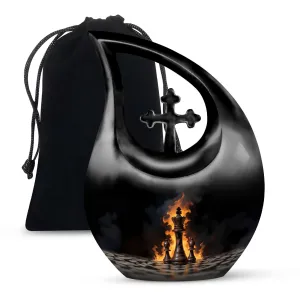 Chess Urn: Little Cremation Memorial Keepsake Urn for Adults