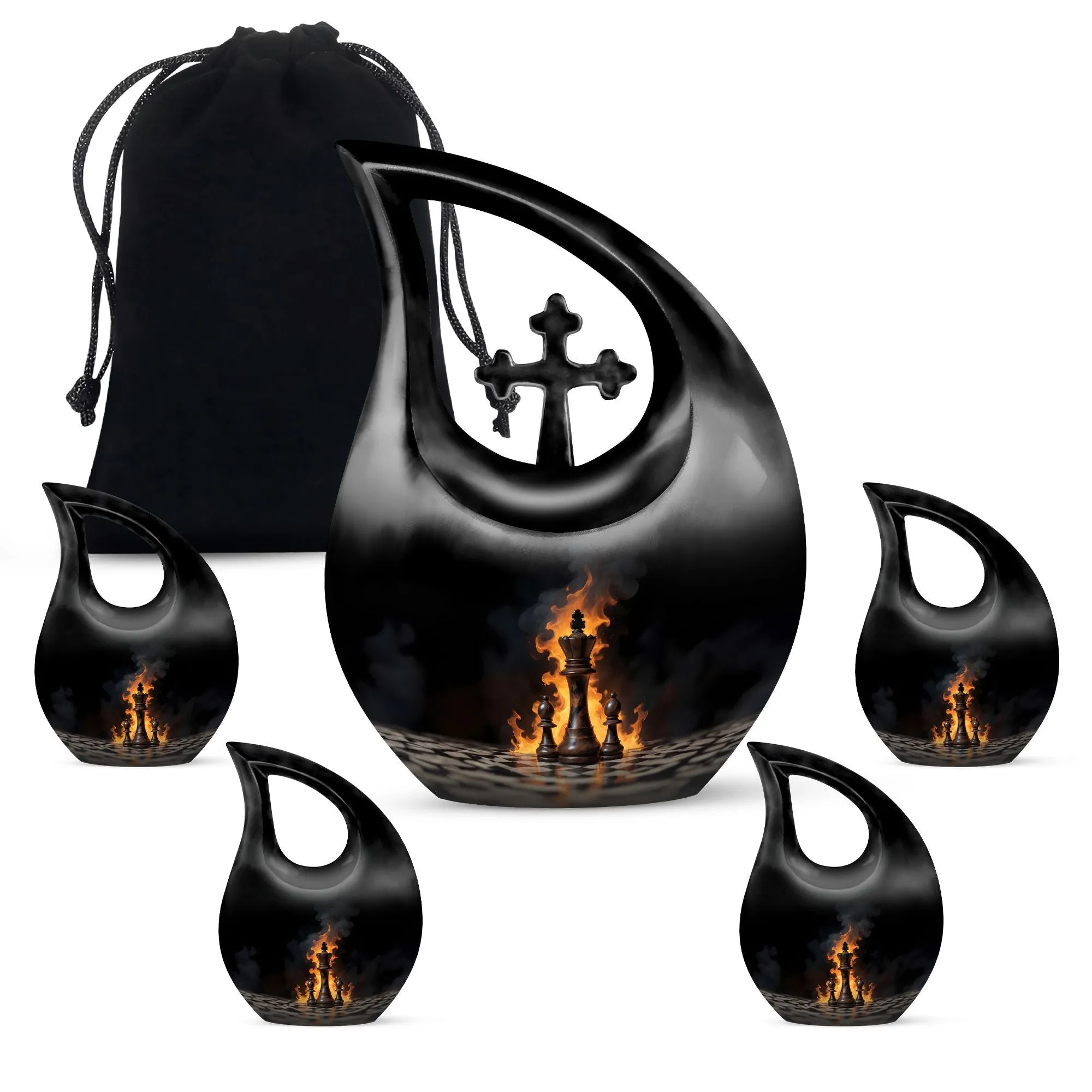 Chess Urn: Little Cremation Memorial Keepsake Urn for Adults