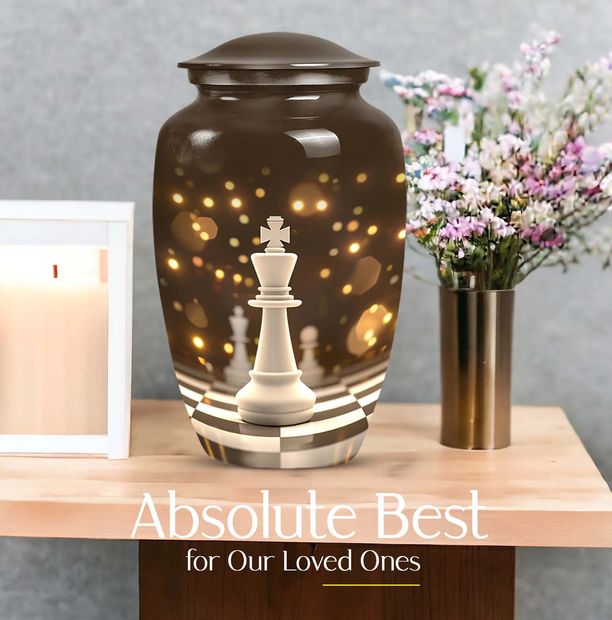 Chess Urn Memorial Urn for Ashes - Sophisticated Farewell to Men