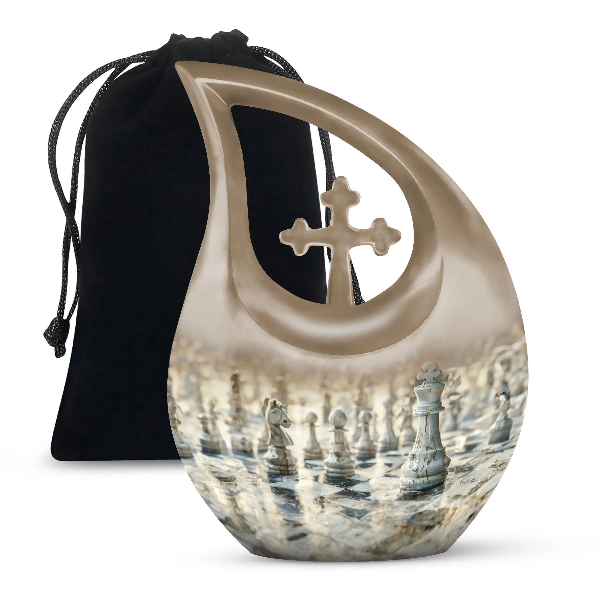 Chess Urn - Personalized Small Cremation Urn For Human Ashes