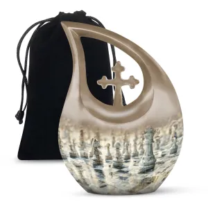 Chess Urn - Personalized Small Cremation Urn For Human Ashes