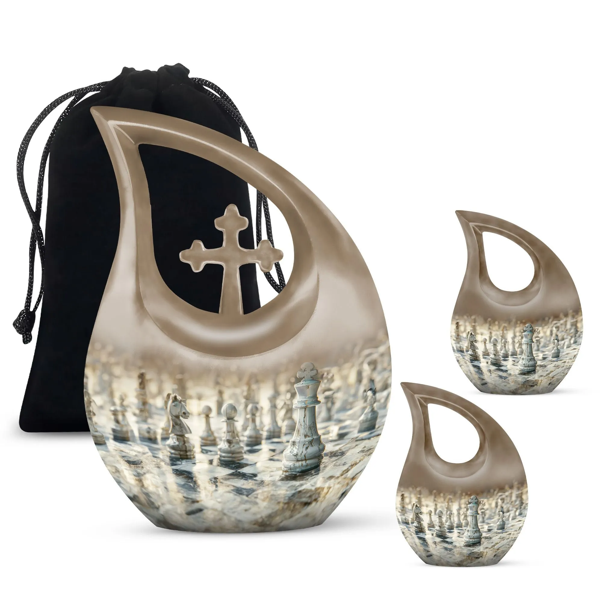 Chess Urn - Personalized Small Cremation Urn For Human Ashes