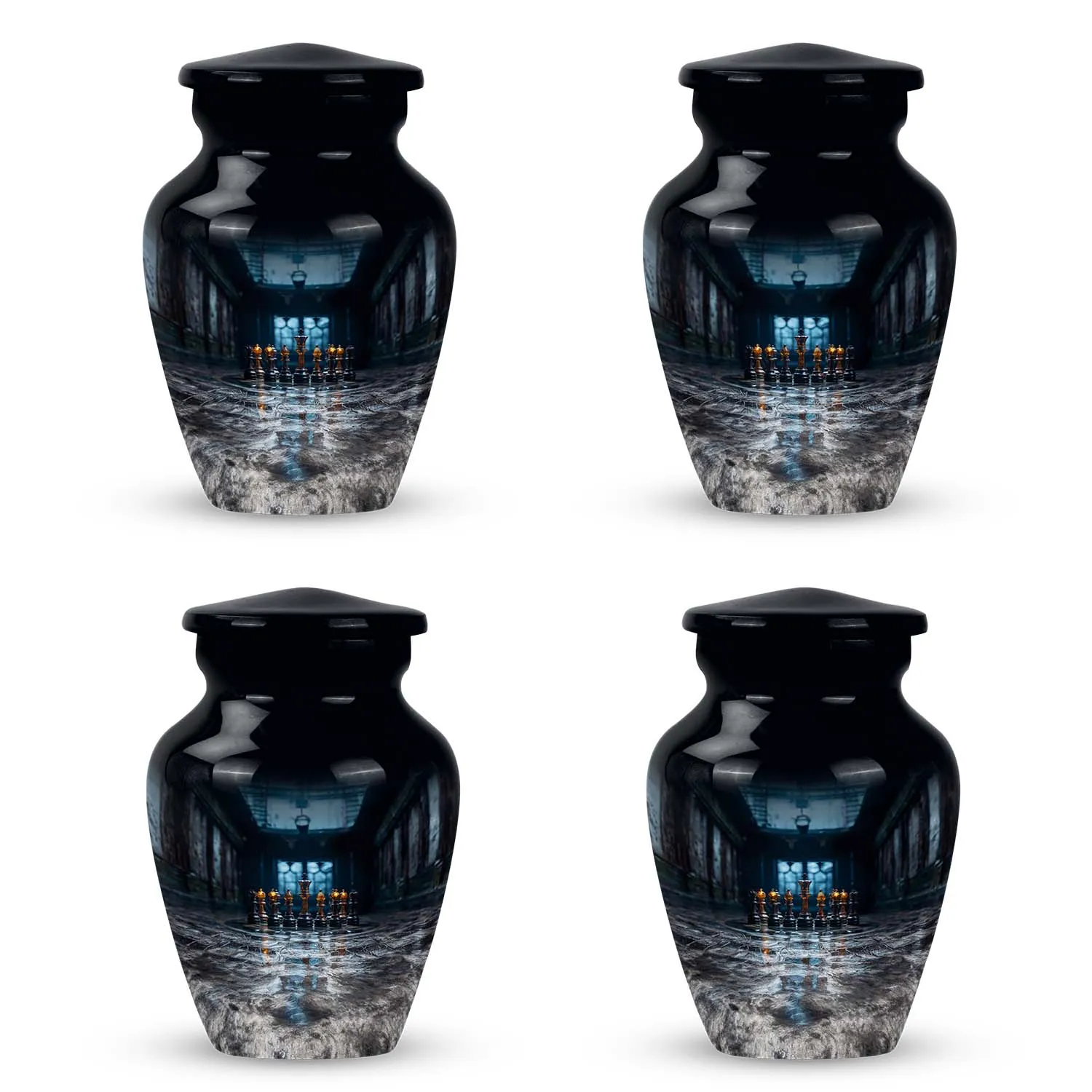 Chess Urn Tribute: Adult Cremation Memorial Remembrance