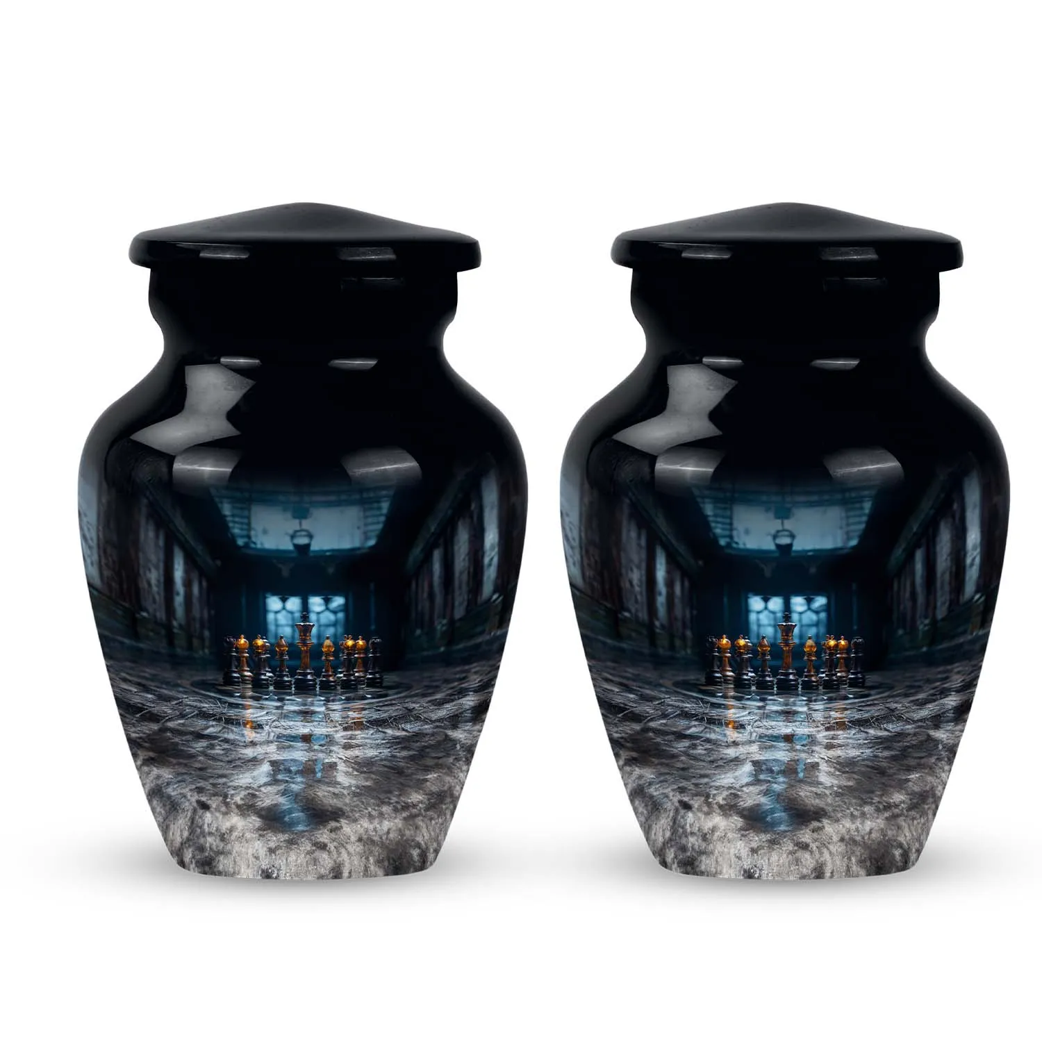 Chess Urn Tribute: Adult Cremation Memorial Remembrance