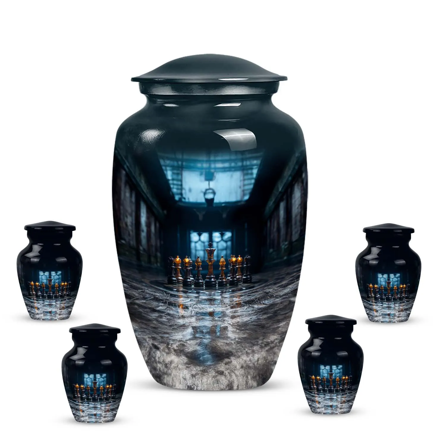 Chess Urn Tribute: Adult Cremation Memorial Remembrance