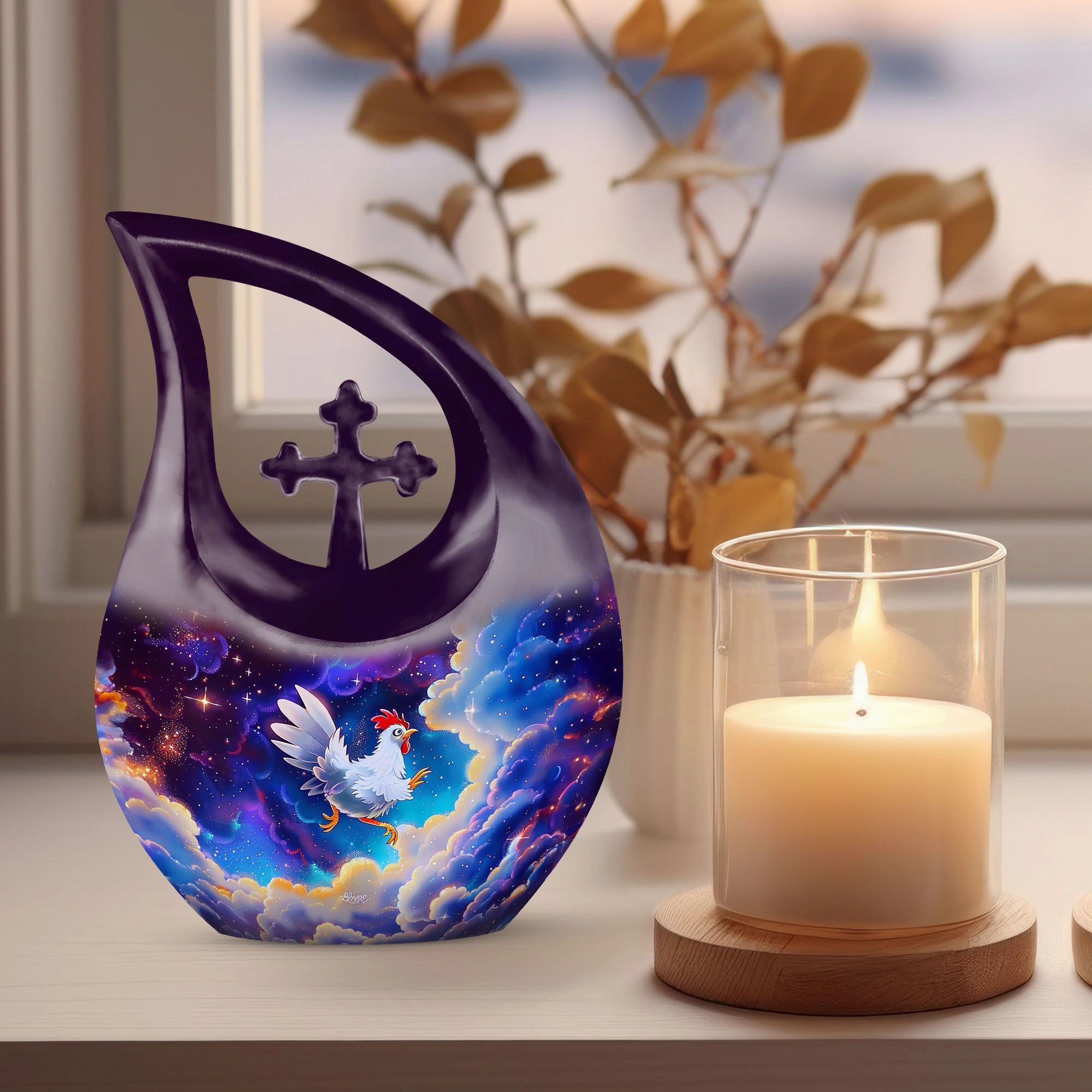 Chicken urn for ashes for adults personalized urn ashes