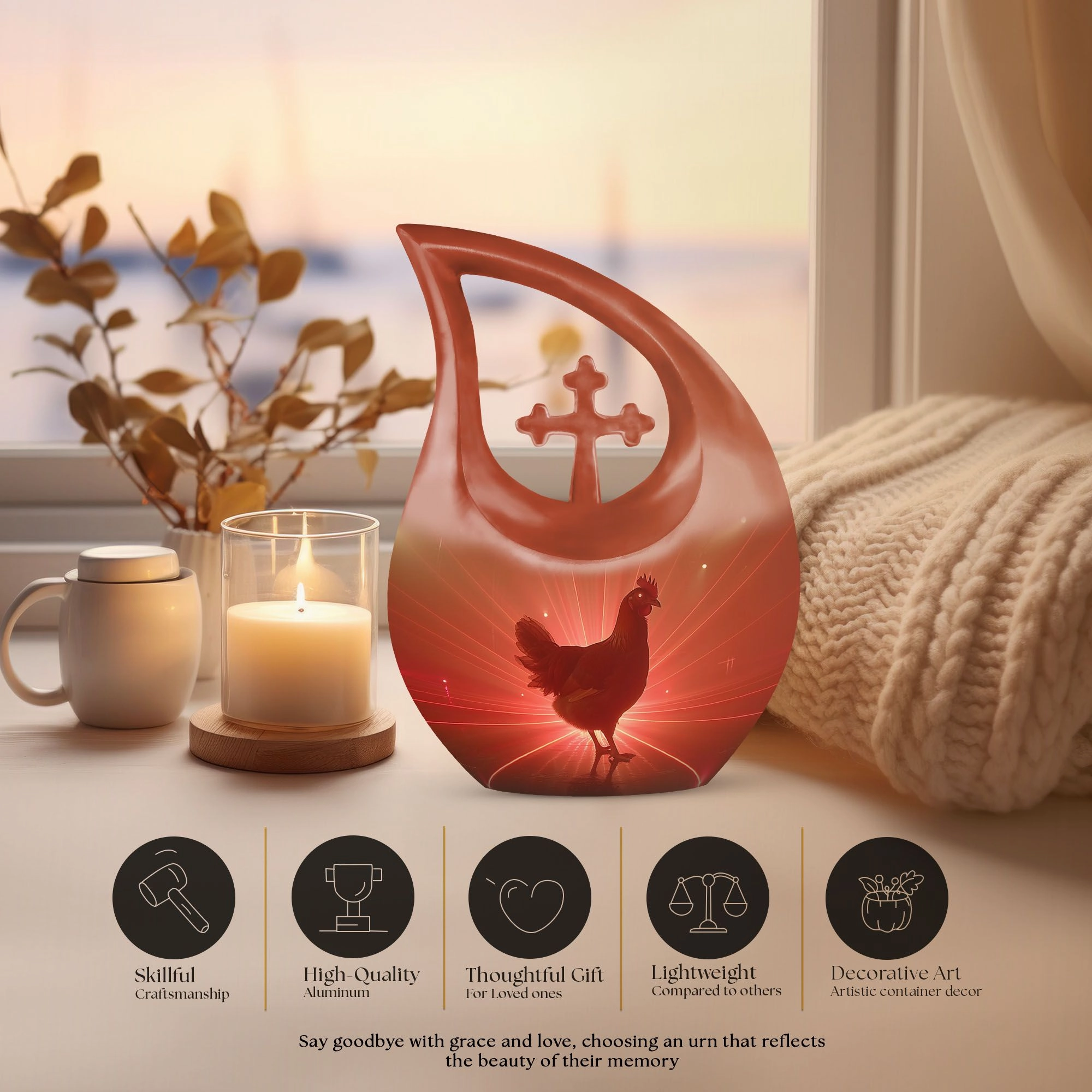 Chicken Urn Love Memorial Beautiful Personalized Urn For Ashes