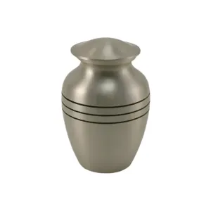 Classic Pewter Cremation Urn |  Extra Small Size For Dog or Cat | Holds up to a 40 # Pet