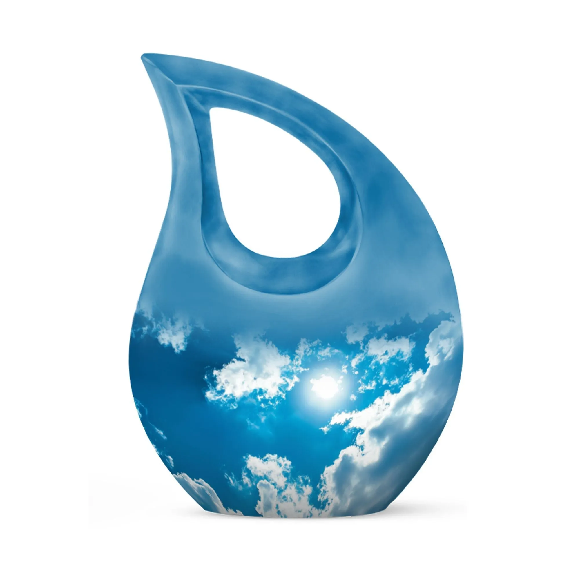Clouds Urn - Affordable Burial Choice - Memorial Tribute Urn