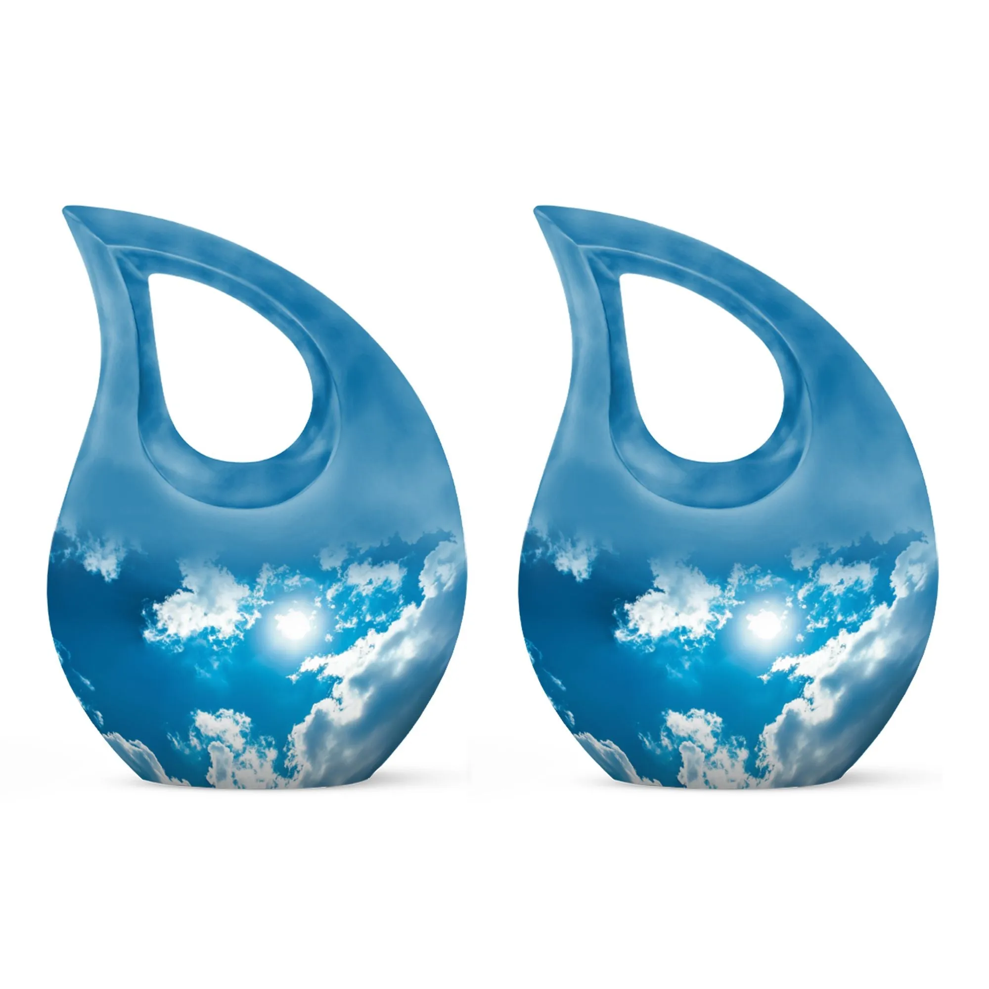 Clouds Urn - Affordable Burial Choice - Memorial Tribute Urn