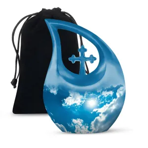 Clouds Urn - Affordable Burial Choice - Memorial Tribute Urn