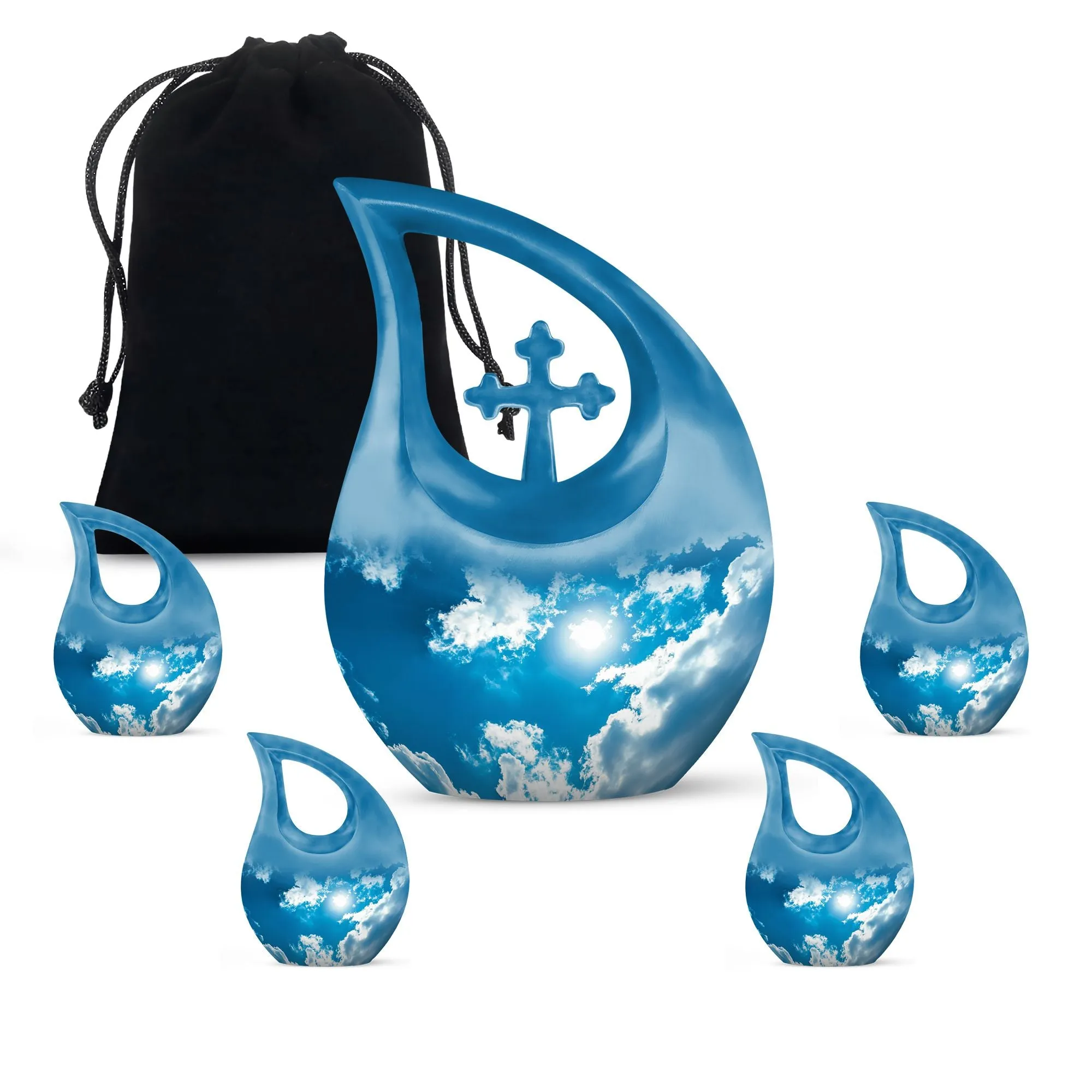 Clouds Urn - Affordable Burial Choice - Memorial Tribute Urn