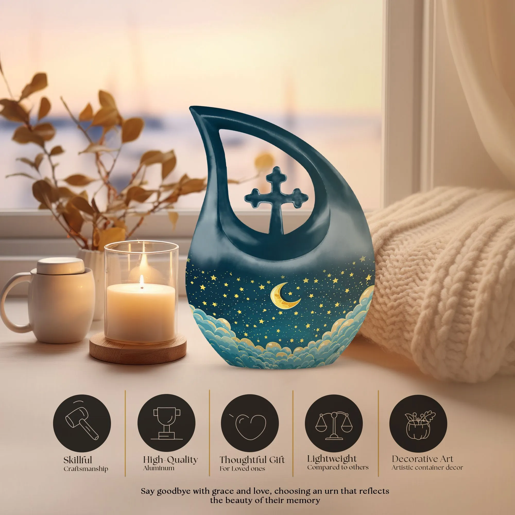Clouds Urn Expanse - Memorial Keepsake Urn for Remembering