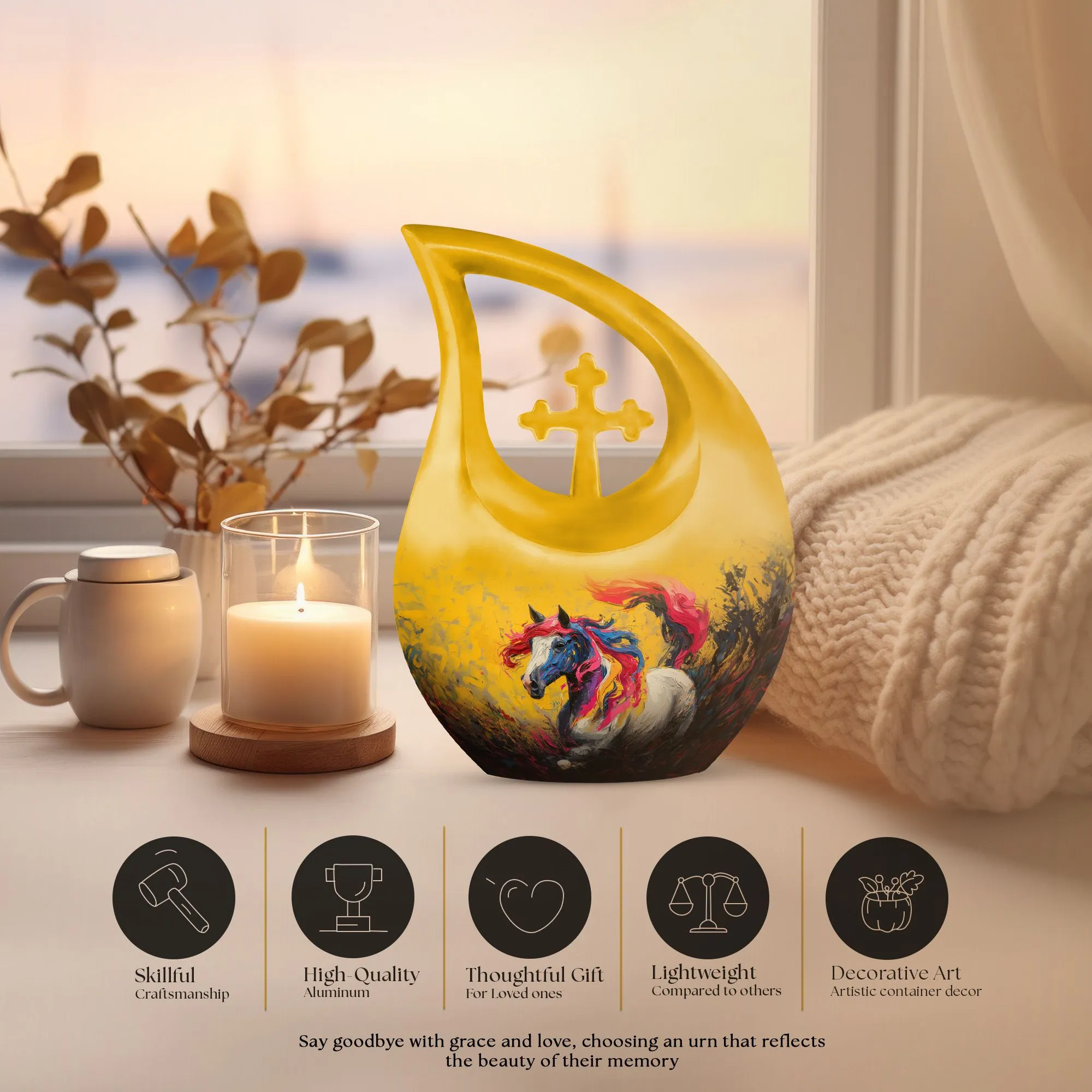 Colorful Essence Urn , Small Containers For Cremated Ashes