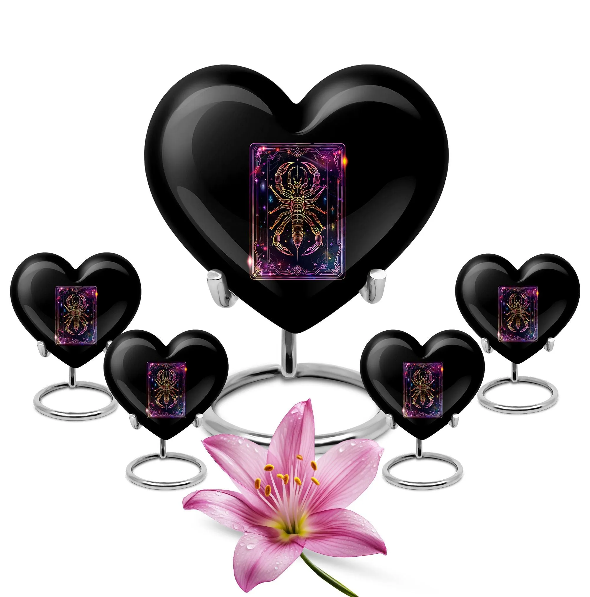 Commemorative Astro Radiance Cremation Urn with Zodiac Symbolism
