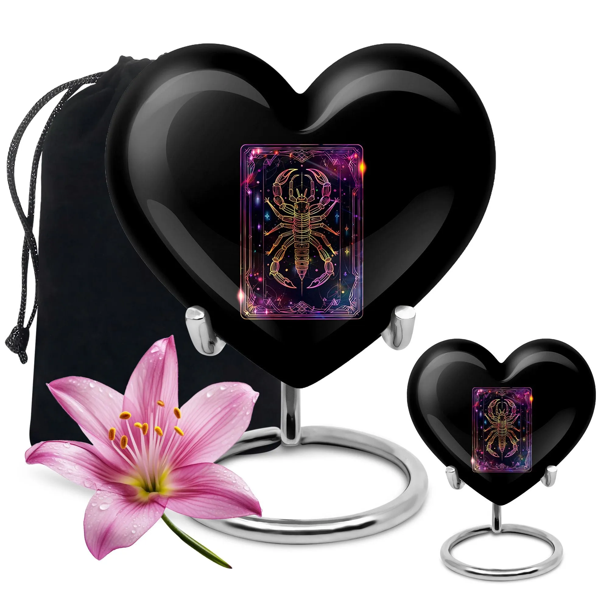 Commemorative Astro Radiance Cremation Urn with Zodiac Symbolism