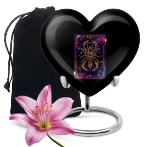 Commemorative Astro Radiance Cremation Urn with Zodiac Symbolism