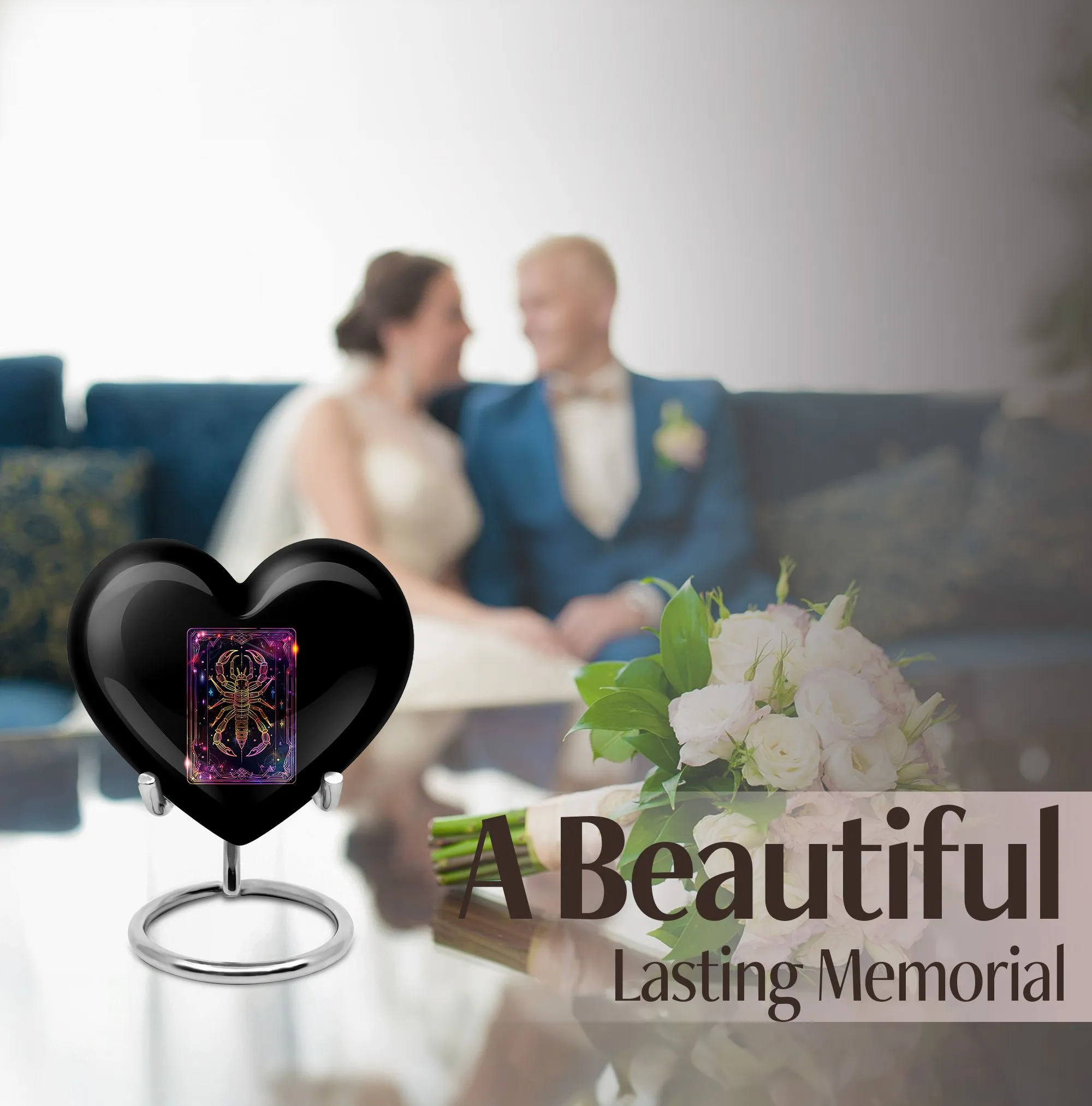 Commemorative Astro Radiance Cremation Urn with Zodiac Symbolism