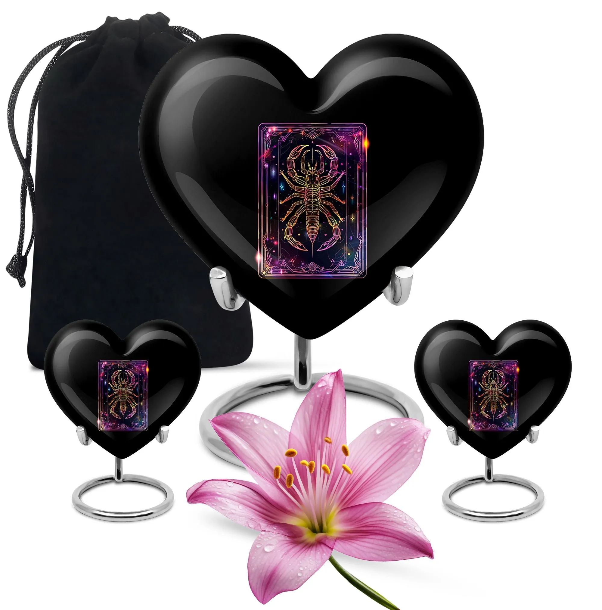 Commemorative Astro Radiance Cremation Urn with Zodiac Symbolism