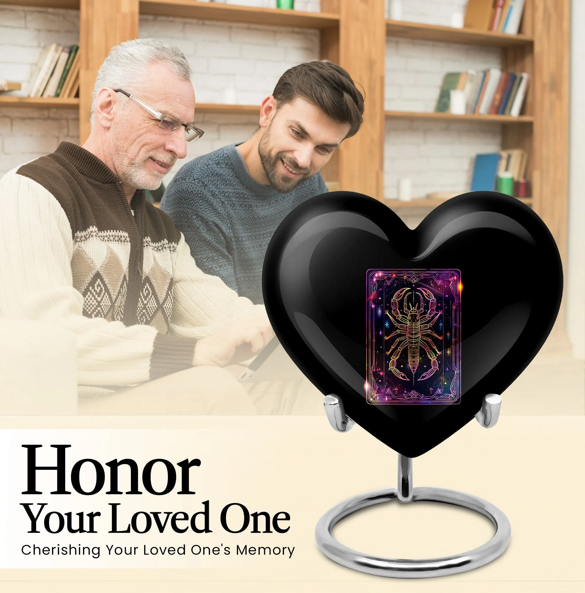 Commemorative Astro Radiance Cremation Urn with Zodiac Symbolism