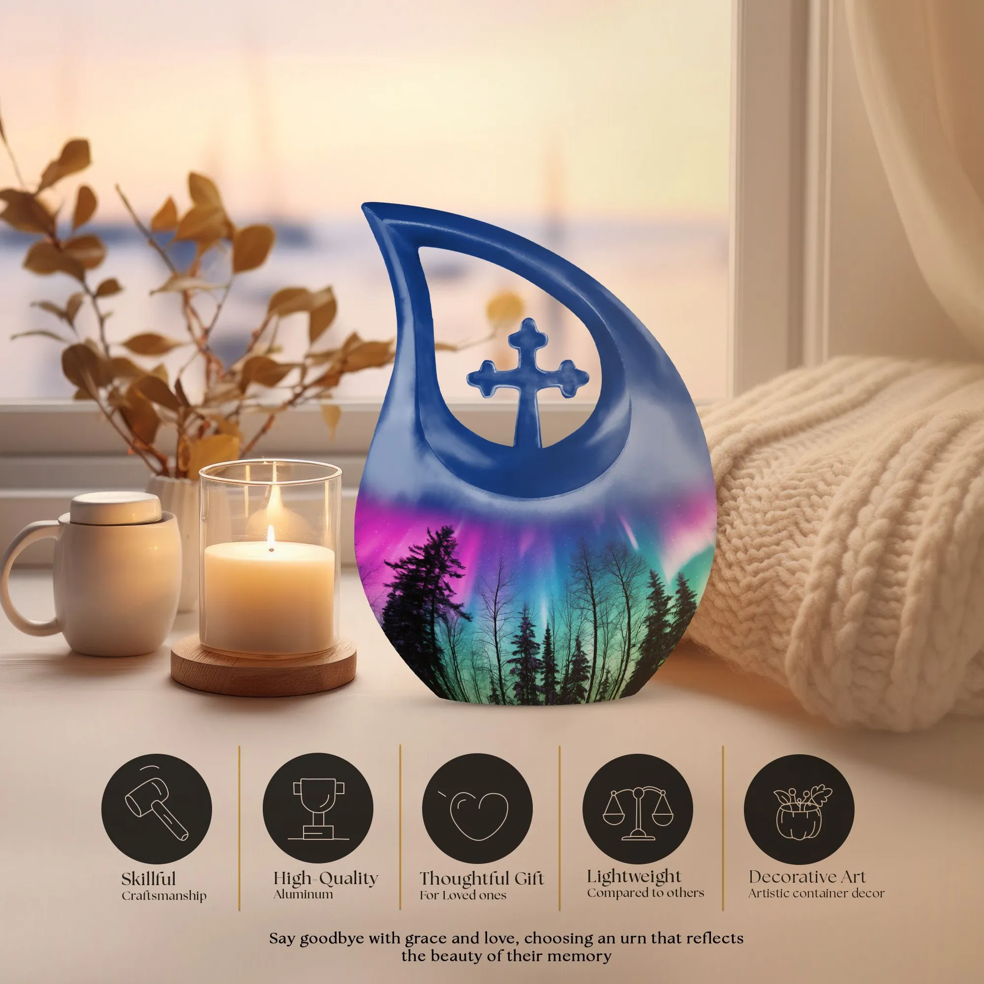 Commemorative Urn : Cremation Urn For Human Ashes