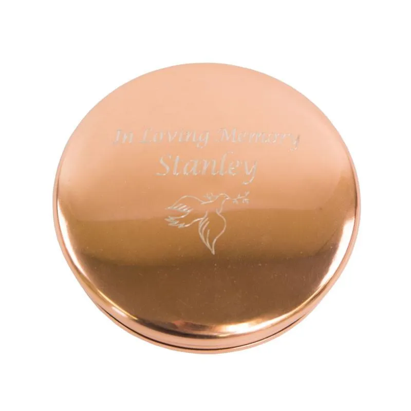 Copper Pet Cremation Urn With Mughal Motif