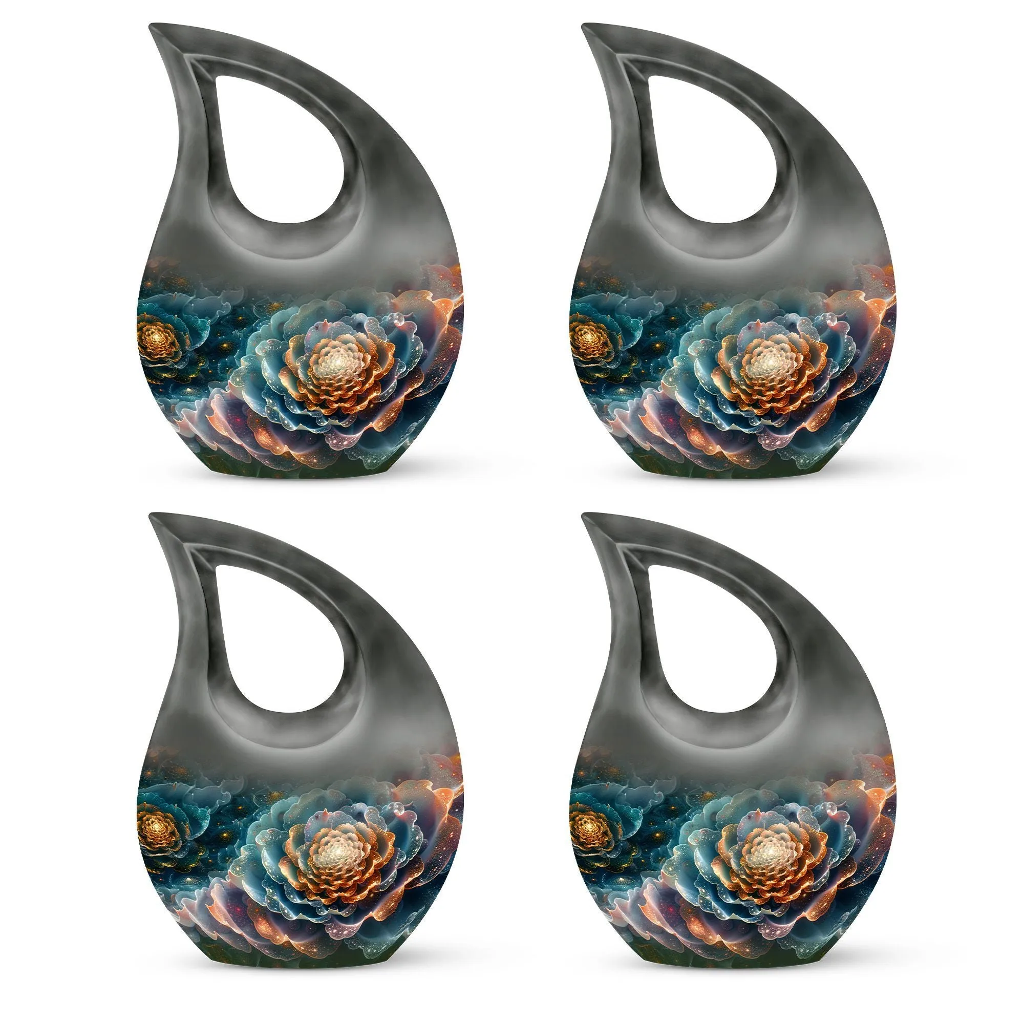 Cosmic Blossom Tribute - Unique Pet Memorial Urn for Ashes