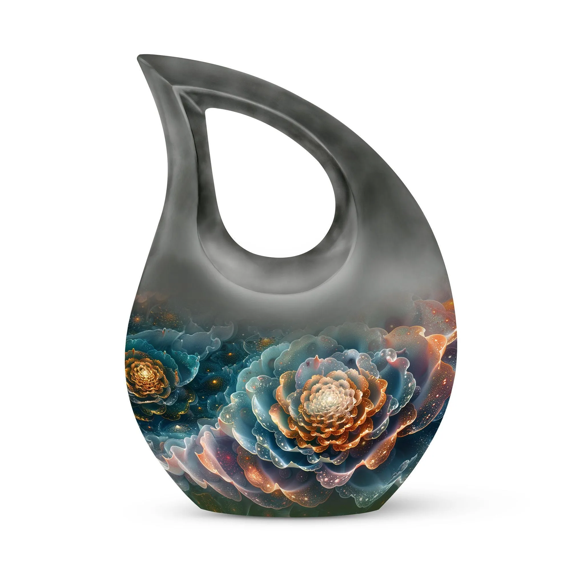 Cosmic Blossom Tribute - Unique Pet Memorial Urn for Ashes