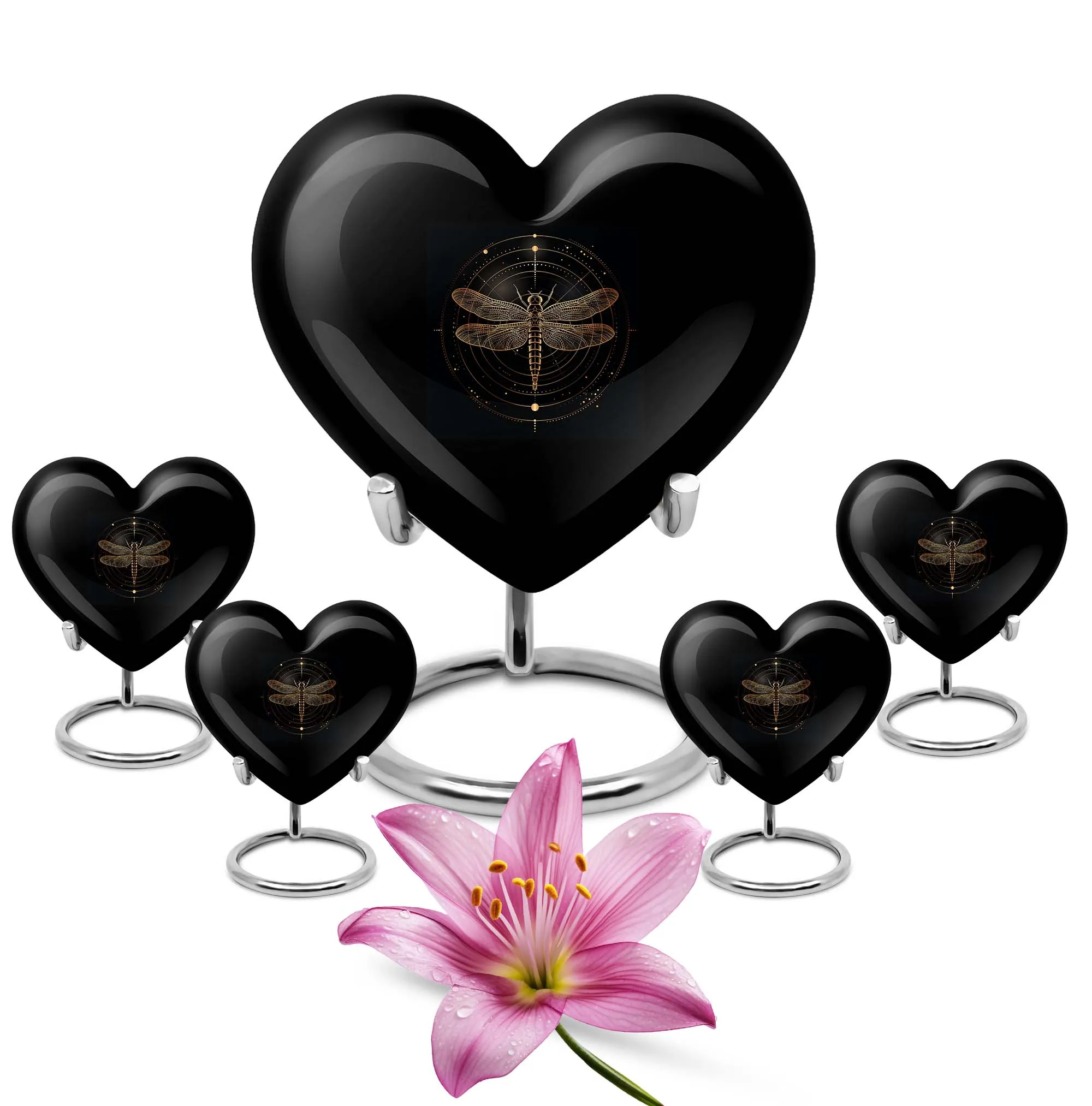 Cosmic Dragonfly Vault: Unique Aluminium Cremation Urn for Ashes