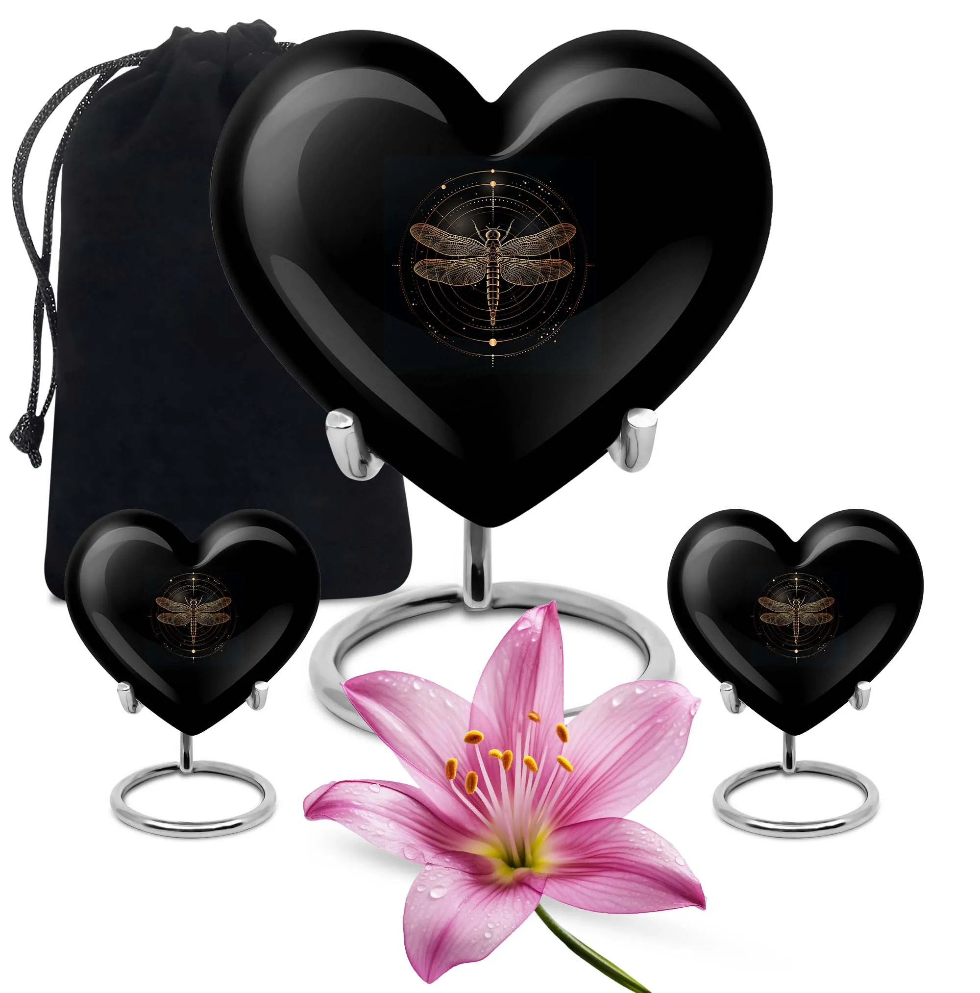 Cosmic Dragonfly Vault: Unique Aluminium Cremation Urn for Ashes
