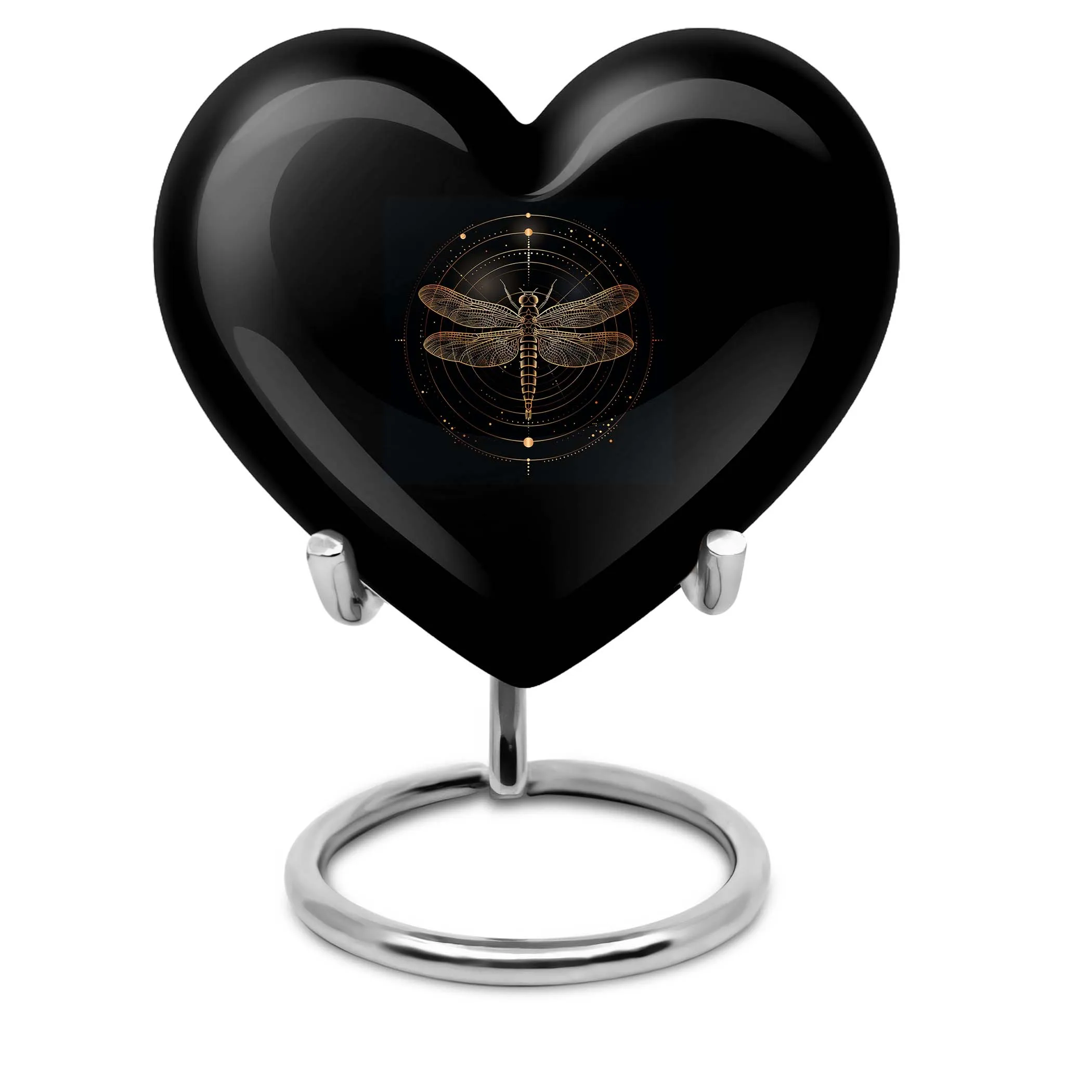 Cosmic Dragonfly Vault: Unique Aluminium Cremation Urn for Ashes