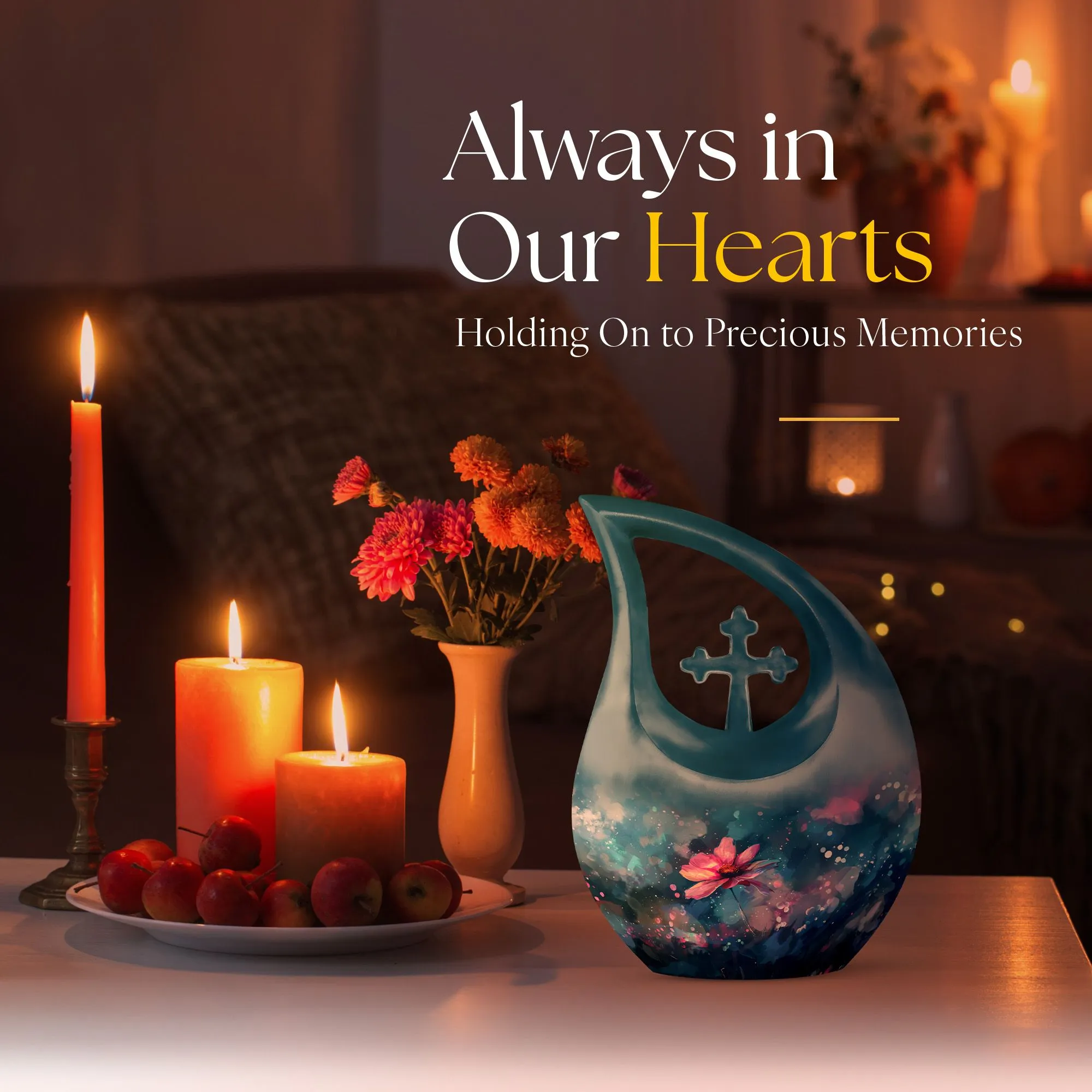 Cosmic Floral Dreamscape Keepsake: Enclave Memorial Urn