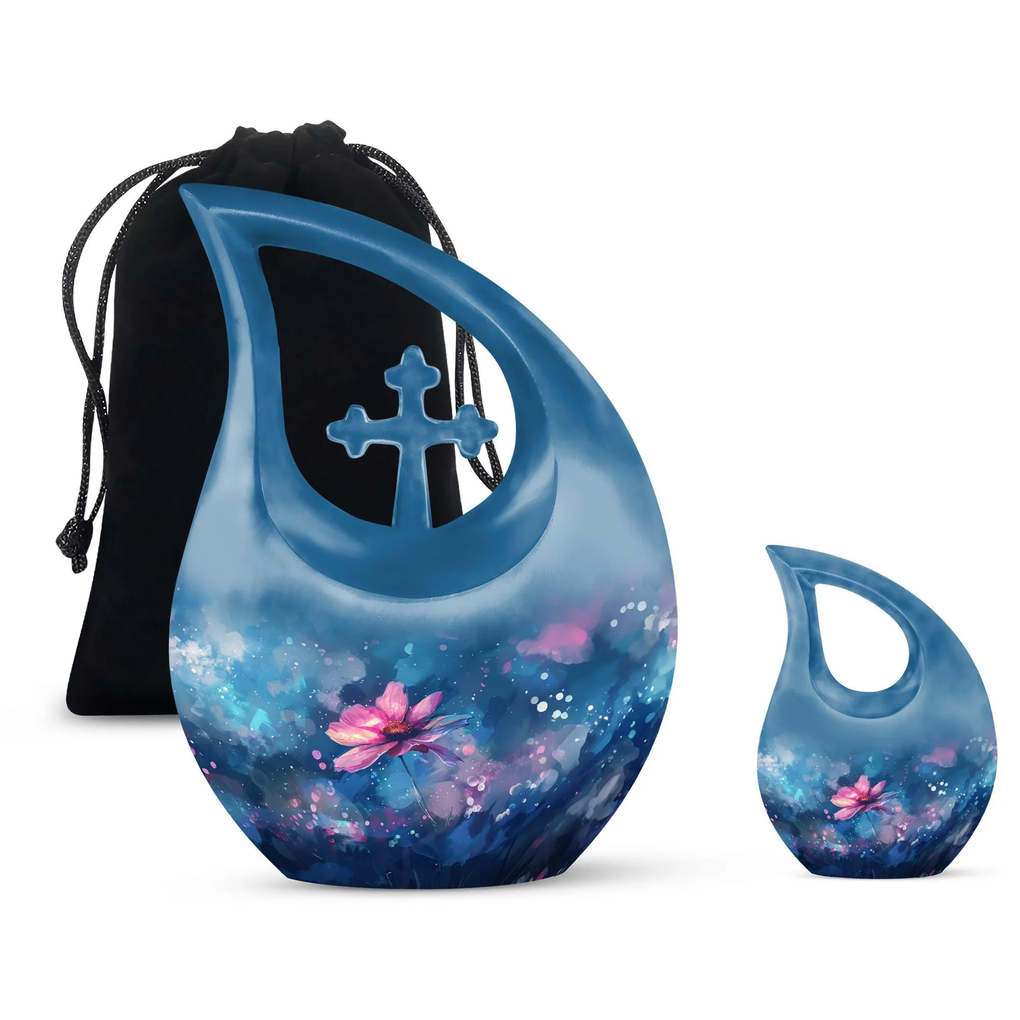Cosmic Floral Dreamscape Keepsake: Enclave Memorial Urn