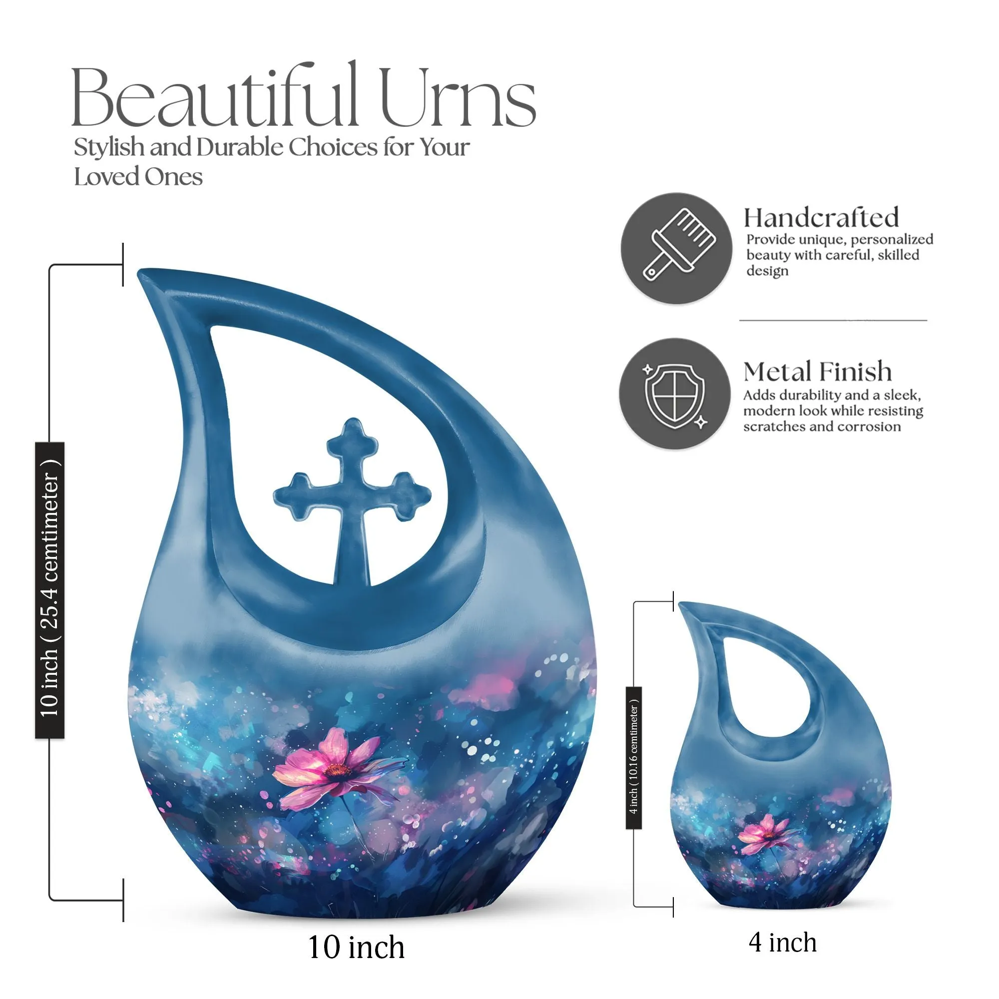 Cosmic Floral Dreamscape Keepsake: Enclave Memorial Urn