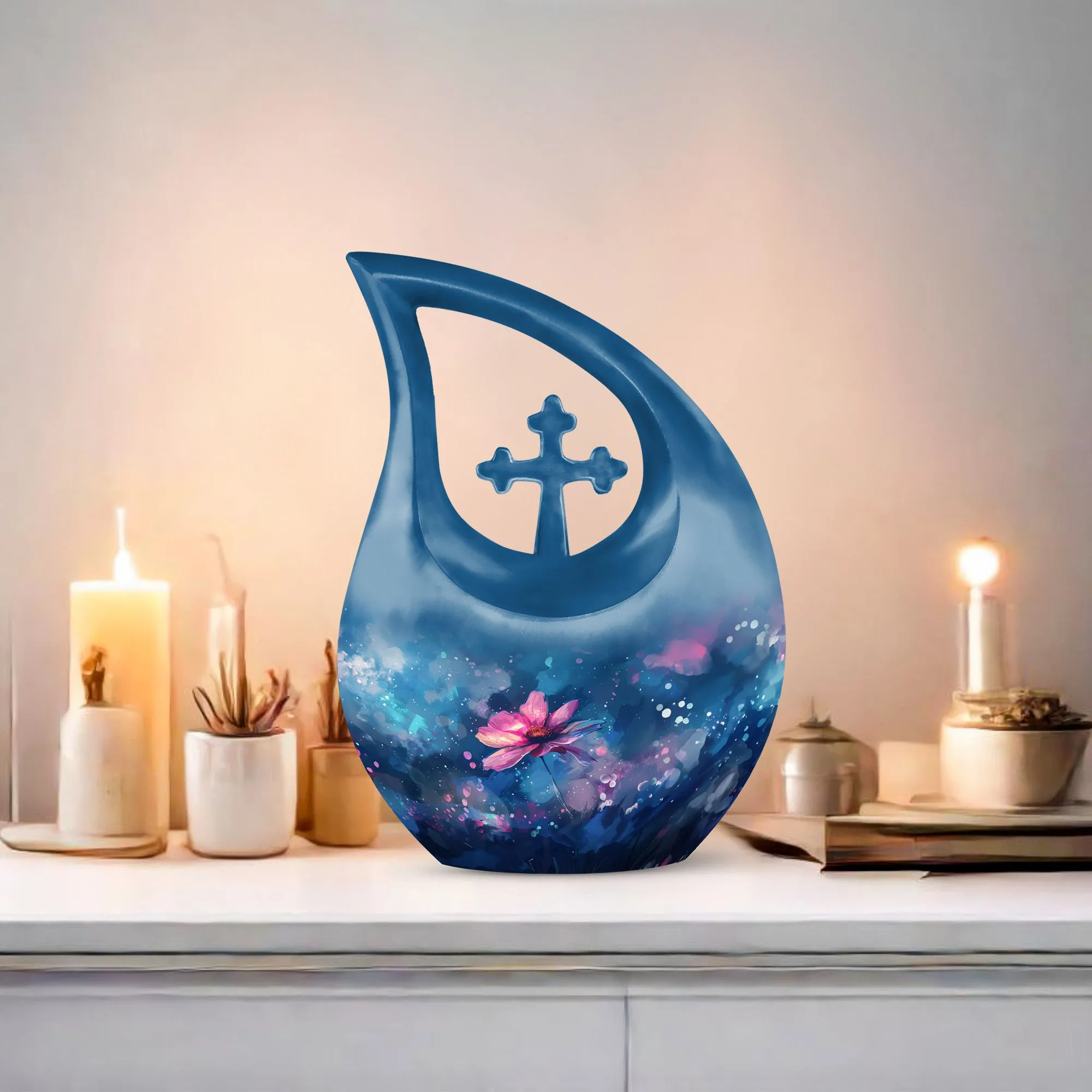 Cosmic Floral Dreamscape Keepsake: Enclave Memorial Urn