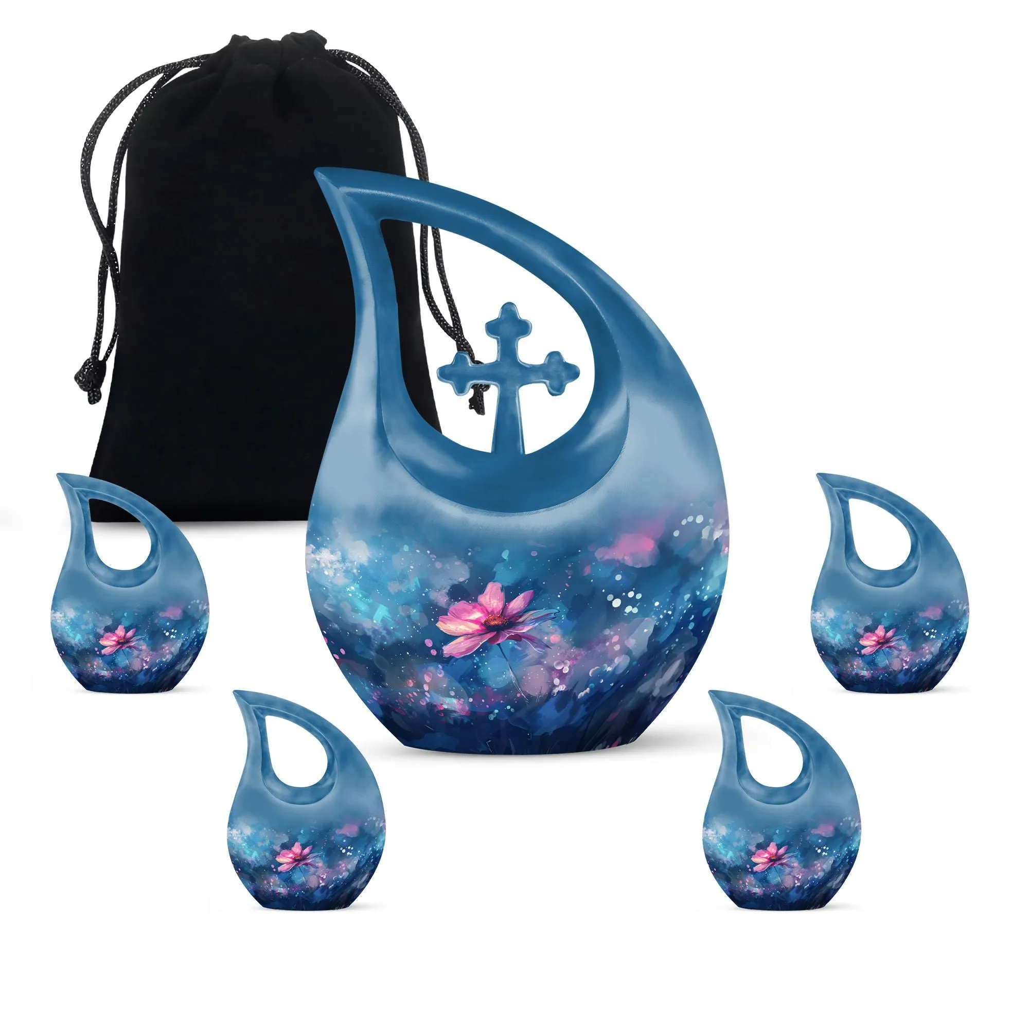 Cosmic Floral Dreamscape Keepsake: Enclave Memorial Urn