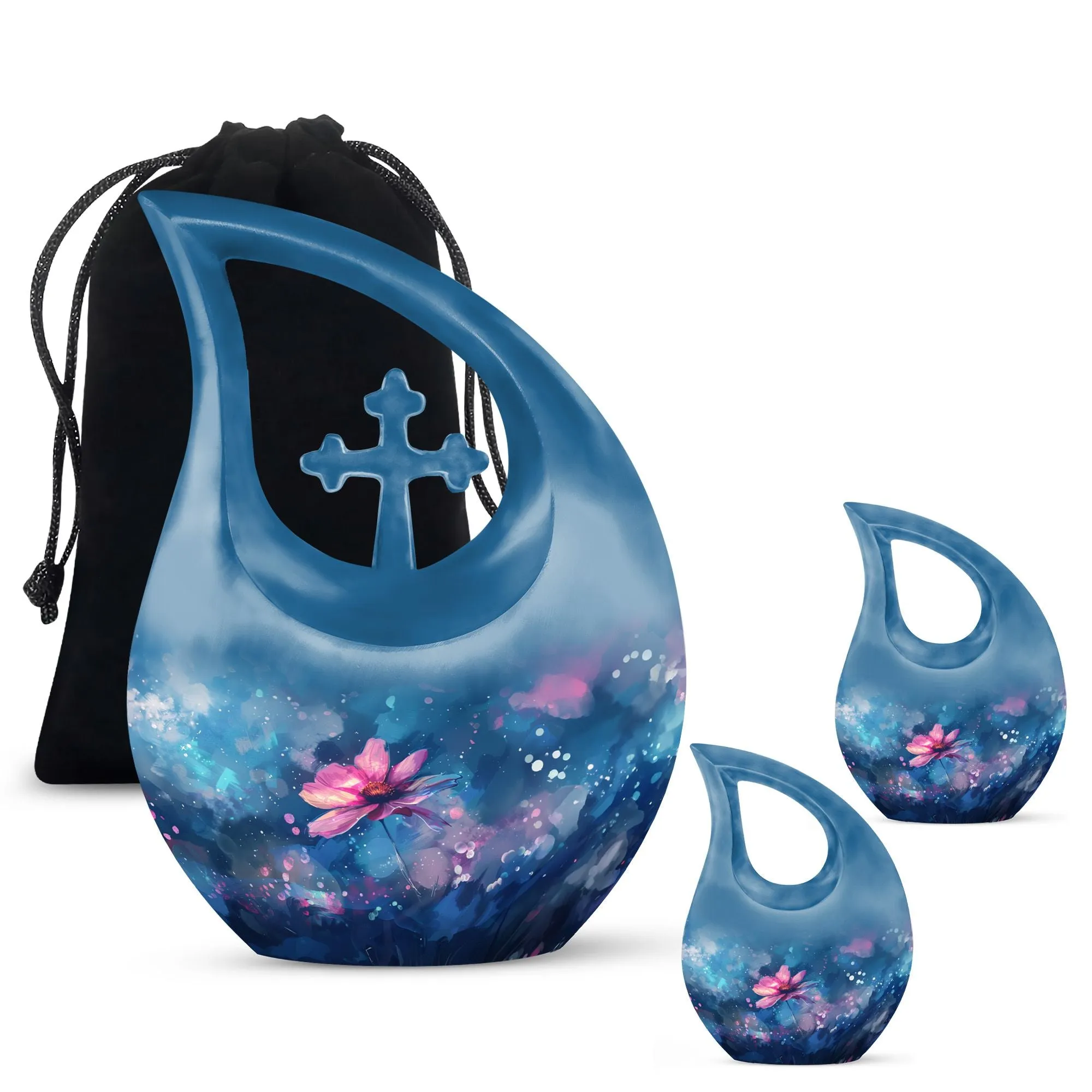 Cosmic Floral Dreamscape Keepsake: Enclave Memorial Urn