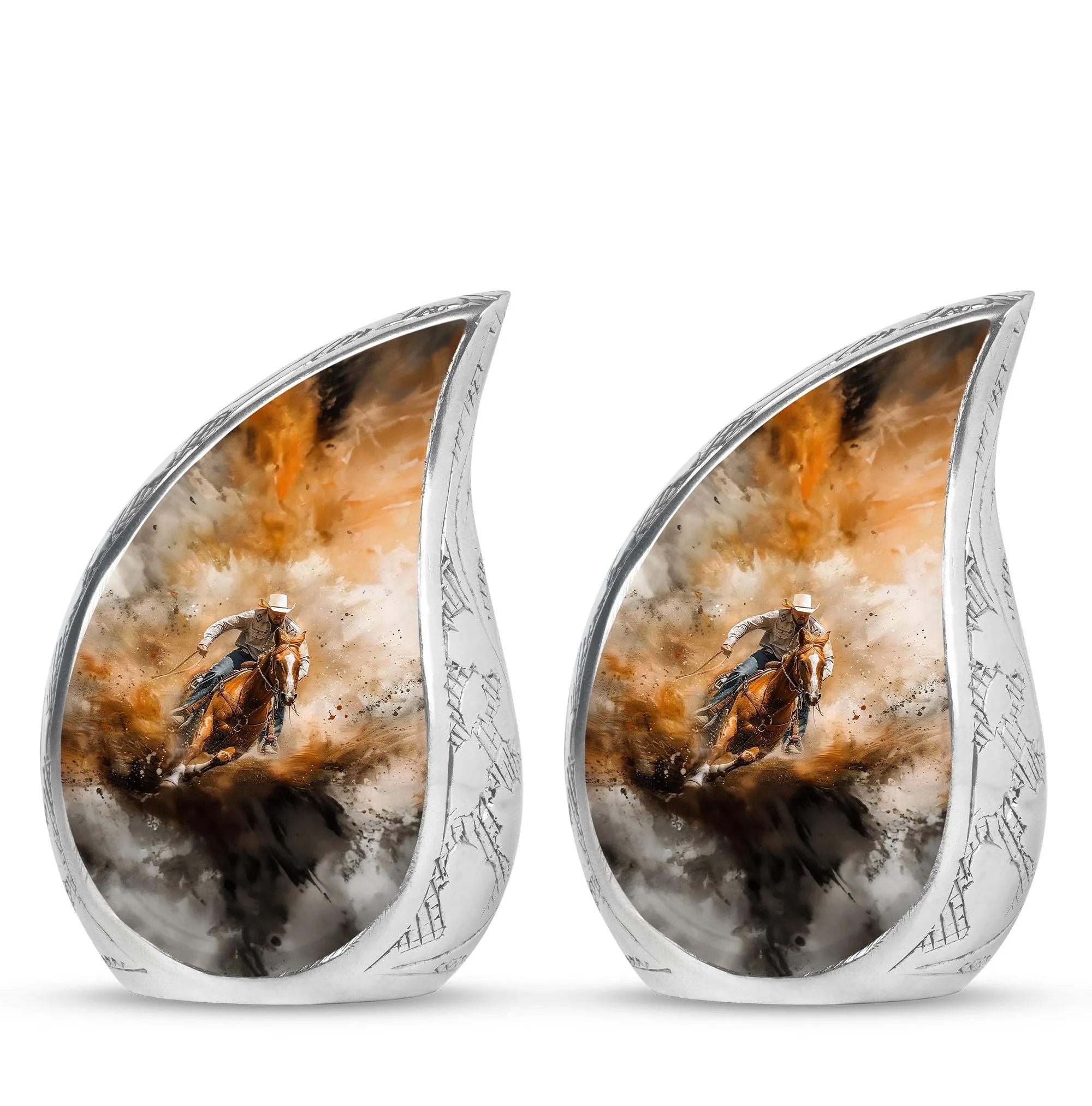 Cowboy Cremation Ash Urns For Humans Memorial & Funeral Urn