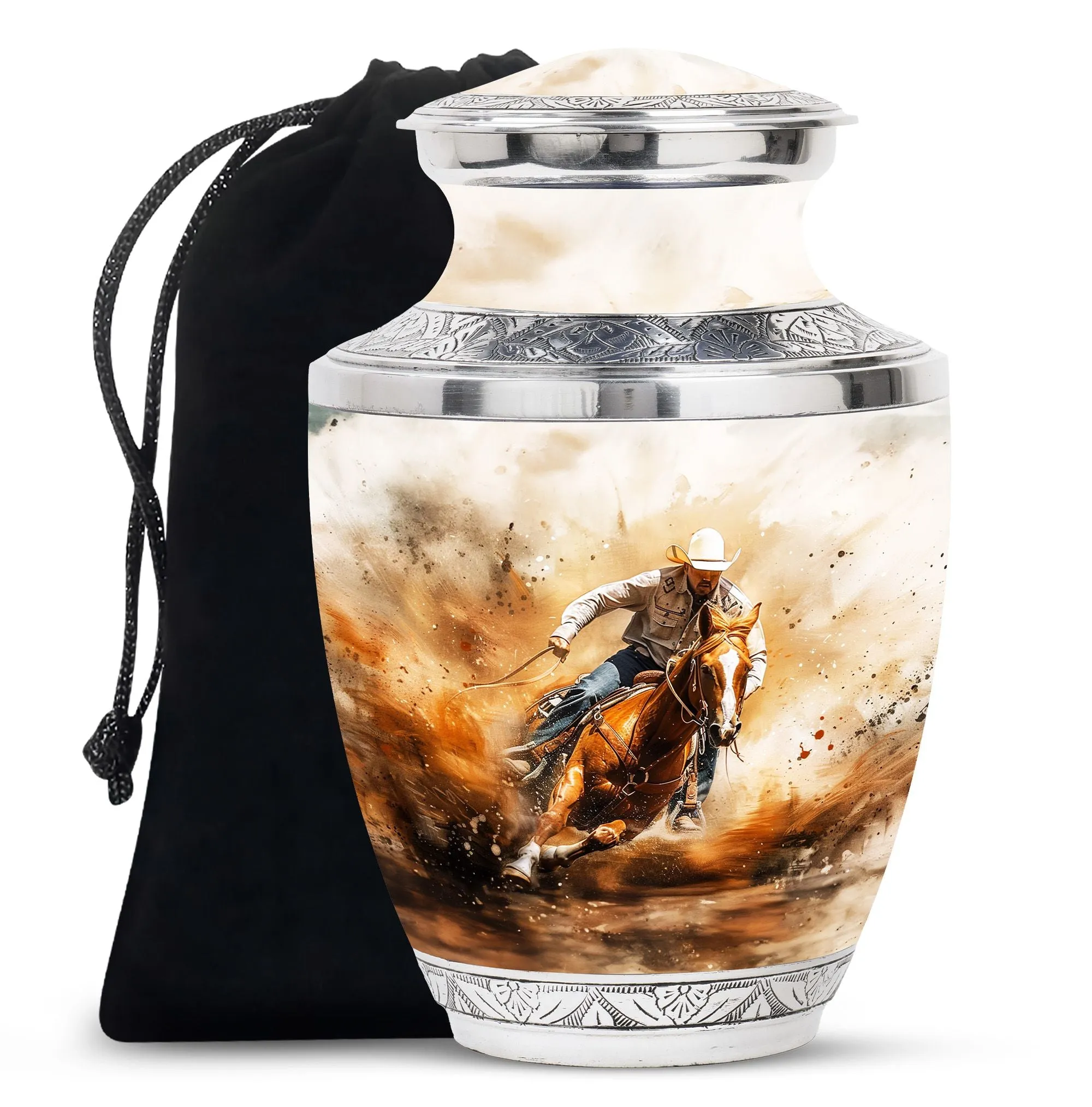 Cowboy Cremation Ash Urns For Humans Memorial & Funeral Urn