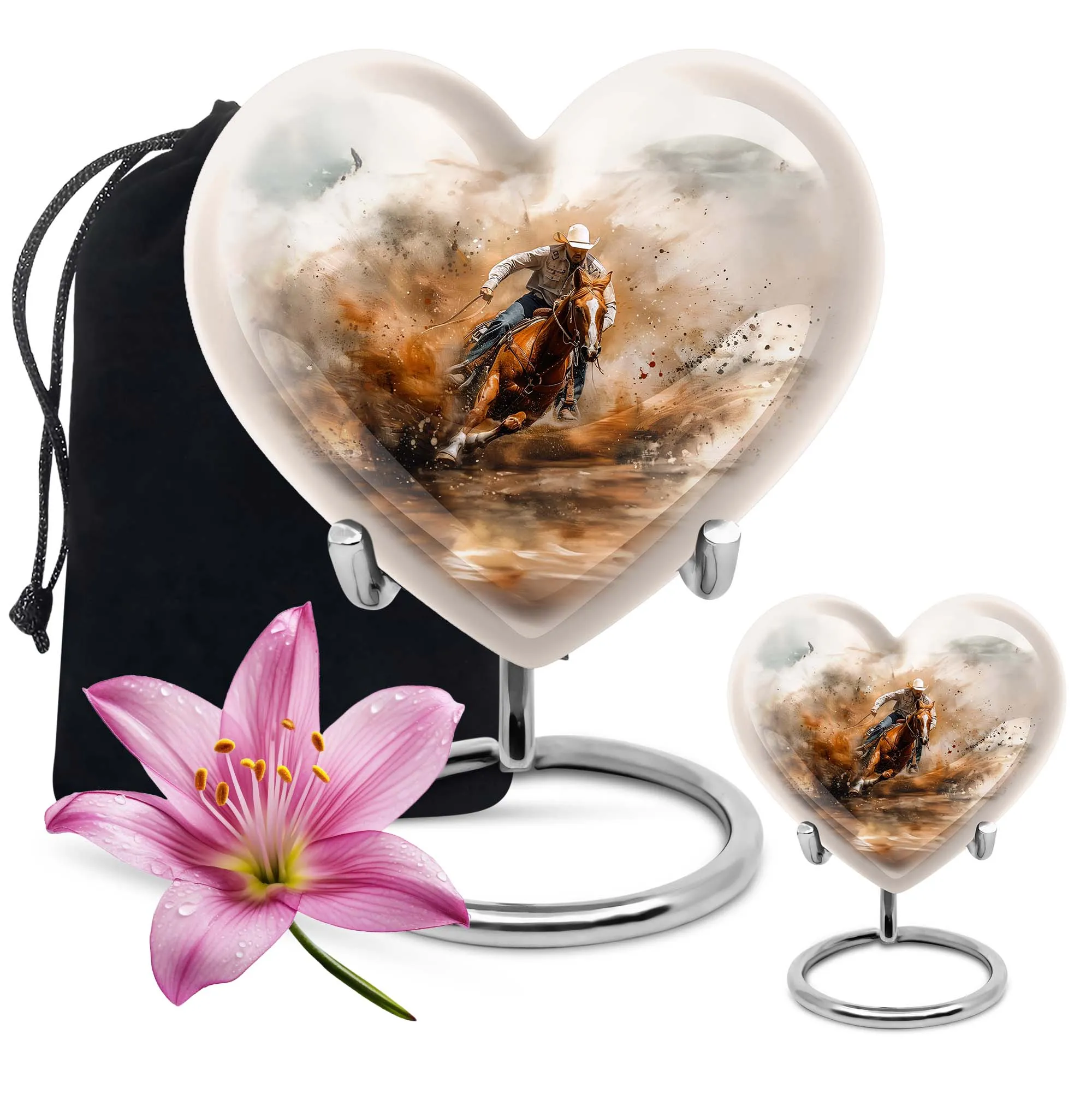 Cowboy Cremation Ash Urns For Humans Memorial & Funeral Urn