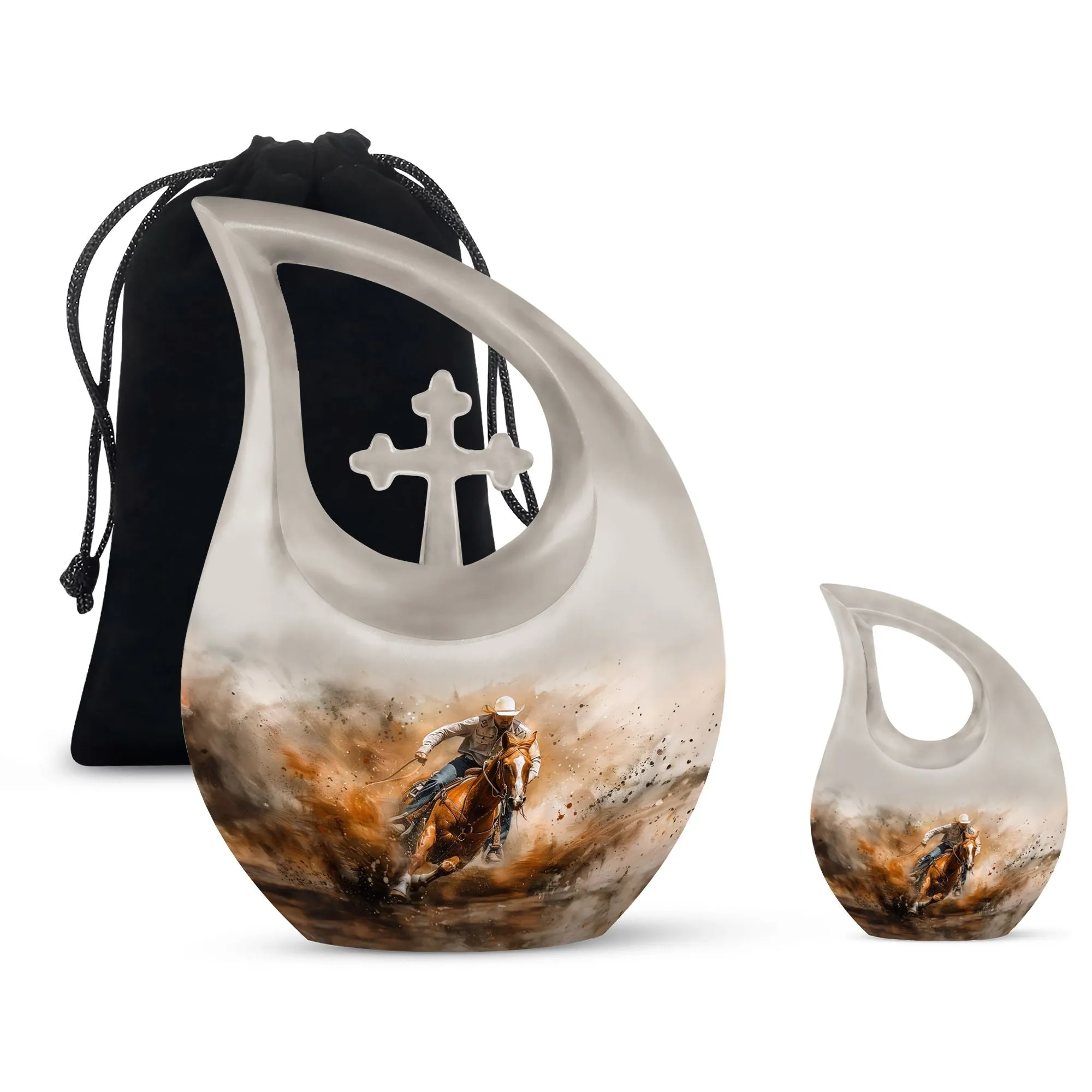 Cowboy Cremation Ash Urns For Humans Memorial & Funeral Urn